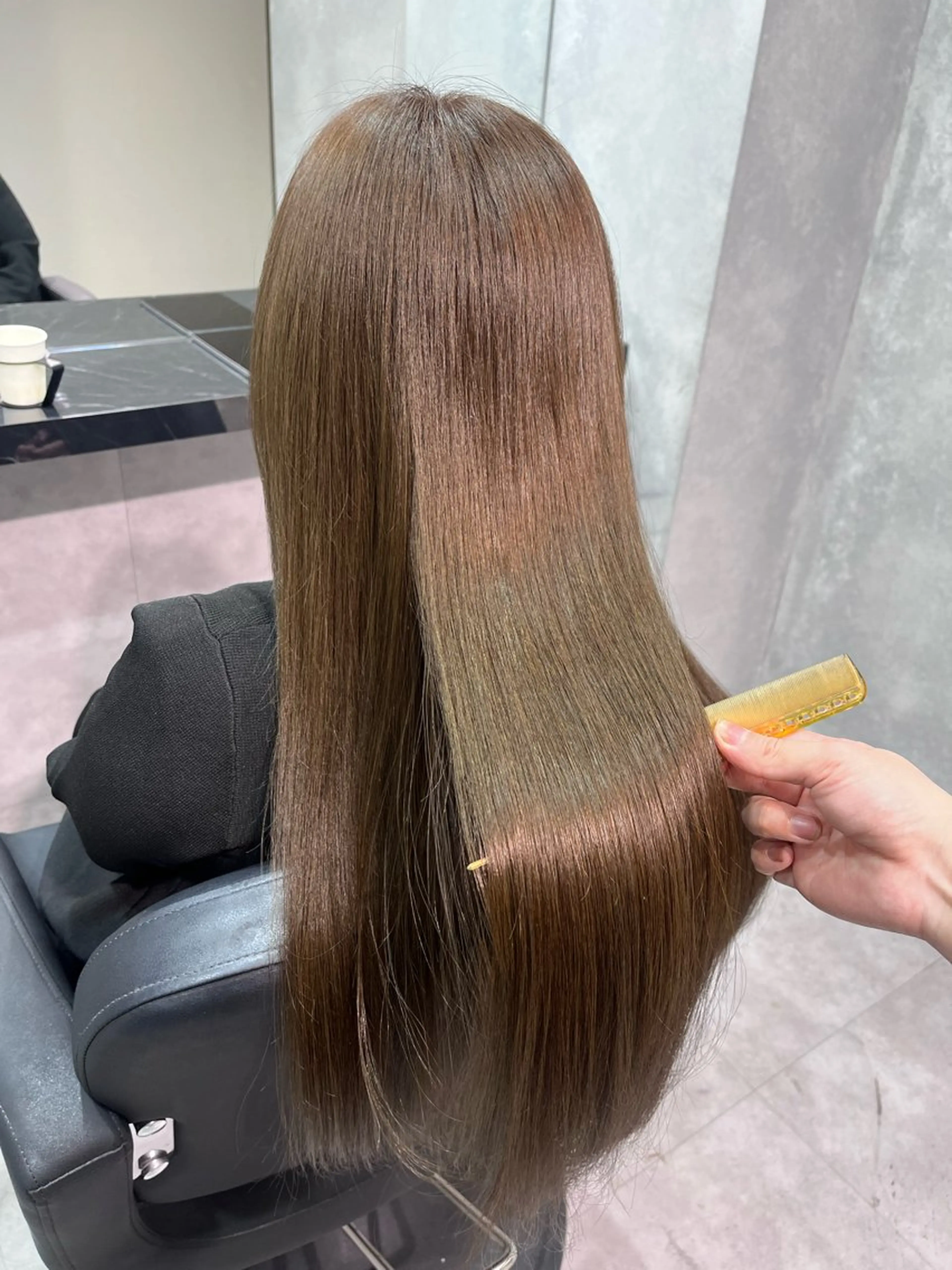 ロング パーマ 髪質改善 縮毛矯正 ストレートパーマ 縮毛矯正 トリートメント 美髪艶髪✨️/千種 さなのヘアスタイル