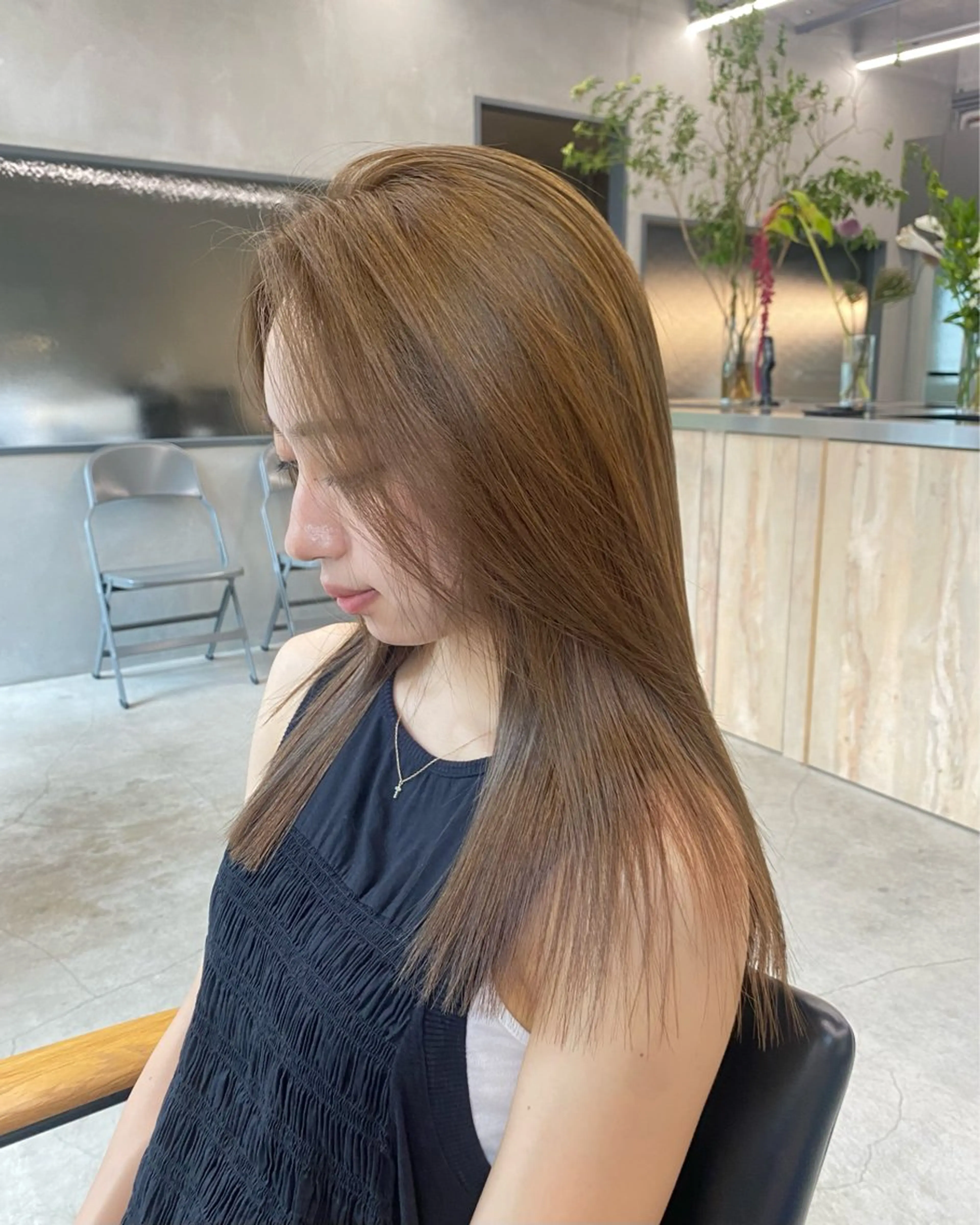 セミロング カラー 村田 りょうやのヘアスタイル