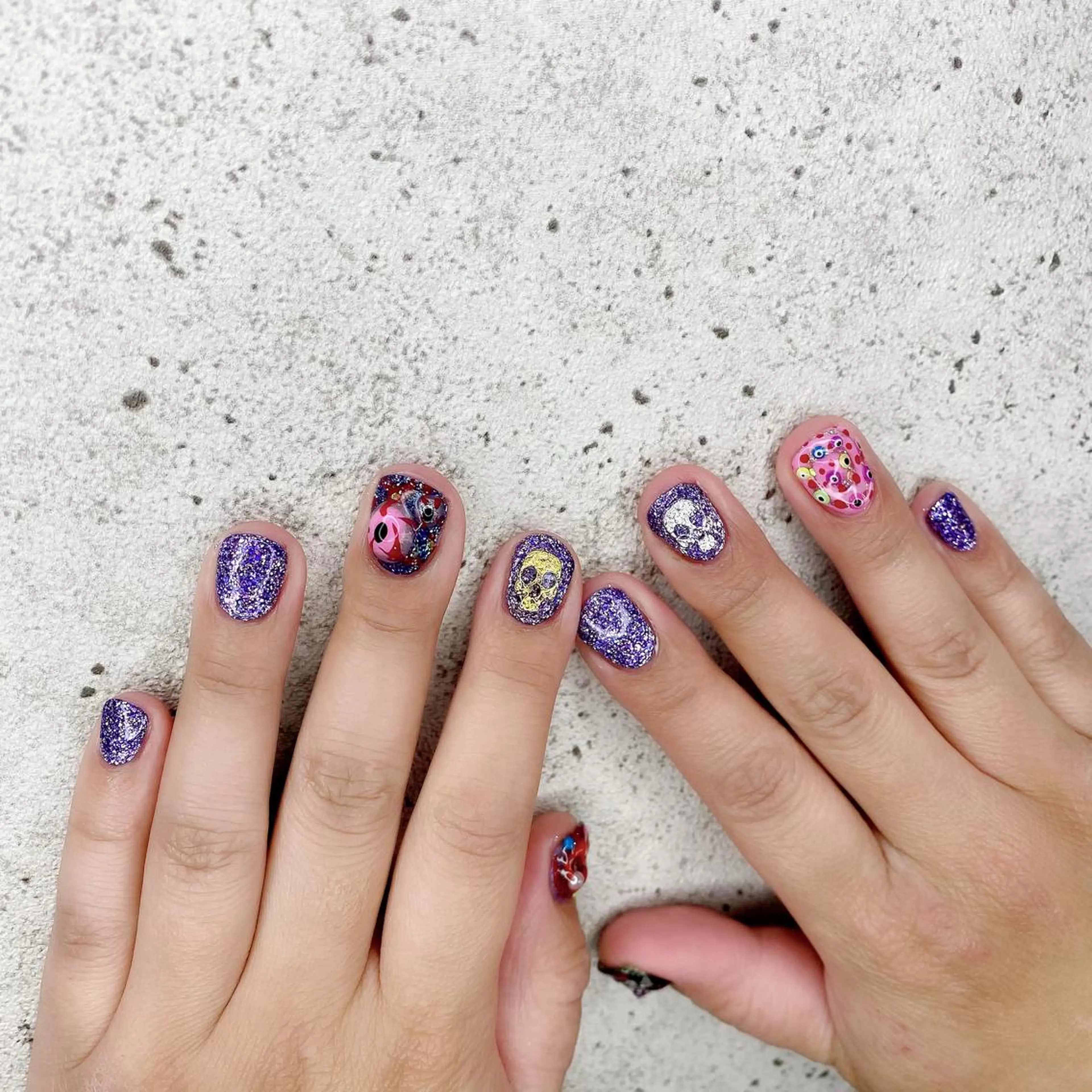 ショート カラー パーマ ヘアアレンジ メンズ キッズ ネイル マツエク・マツパ ハンドネイル Salon Ｋのネイルデザイン