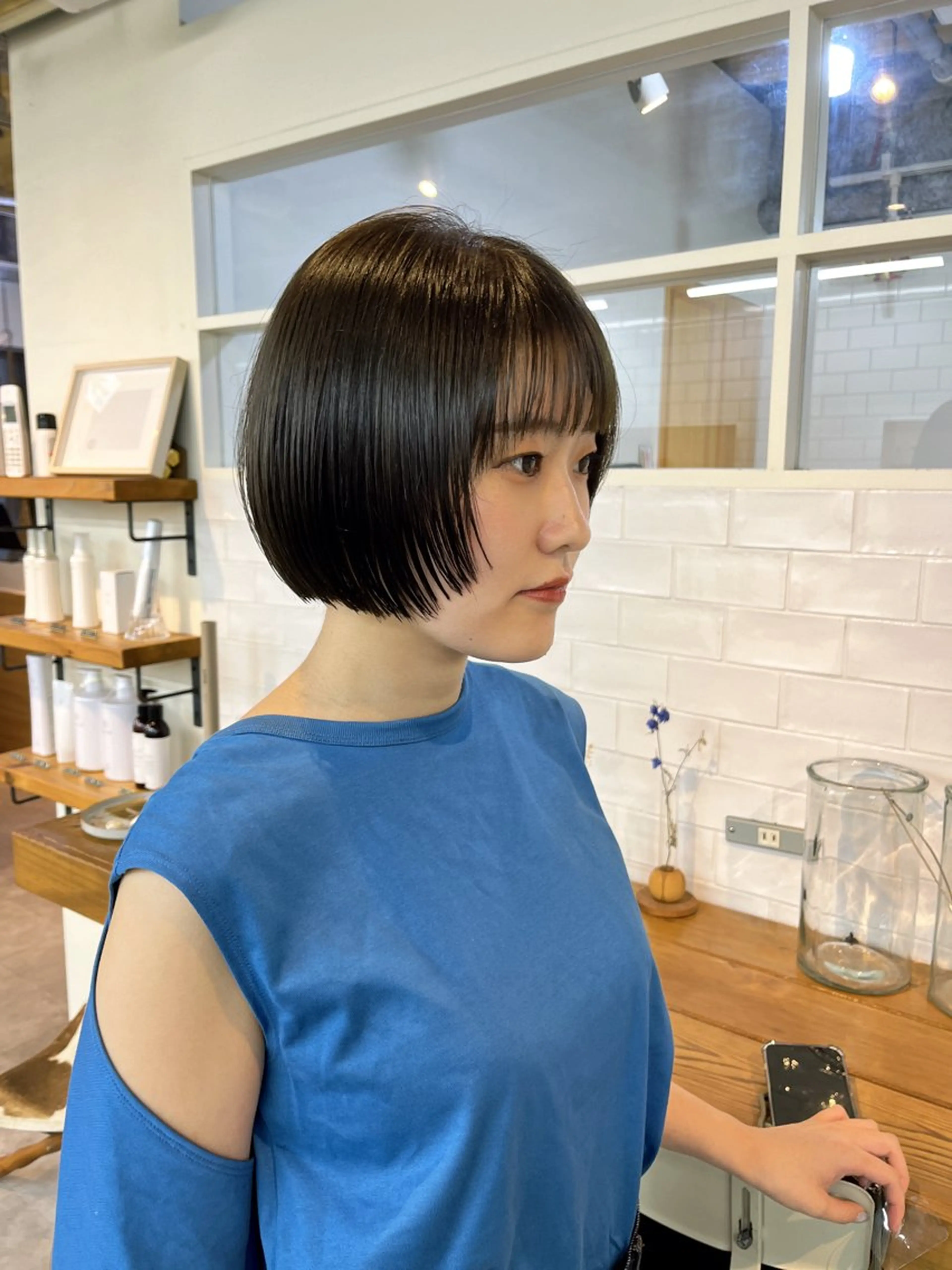 ショート カラー レイヤーカット カット ヘアカラー KOKI/ ボブ/ パーマ/透明感カラーのヘアスタイル