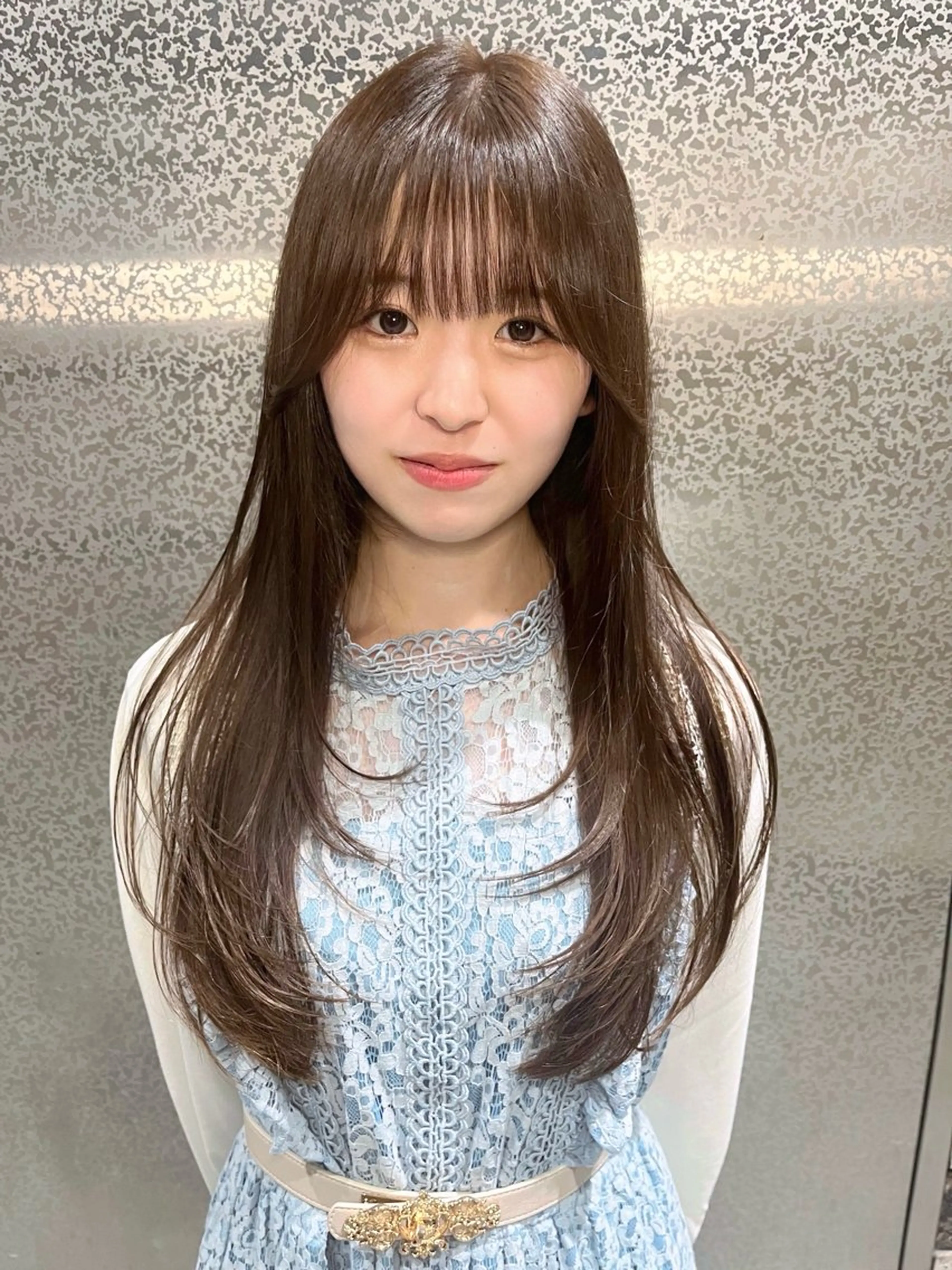 ロング カラー カット ヘアカラー トリートメント 尾崎隼大 レイヤー/韓国ヘアのヘアスタイル