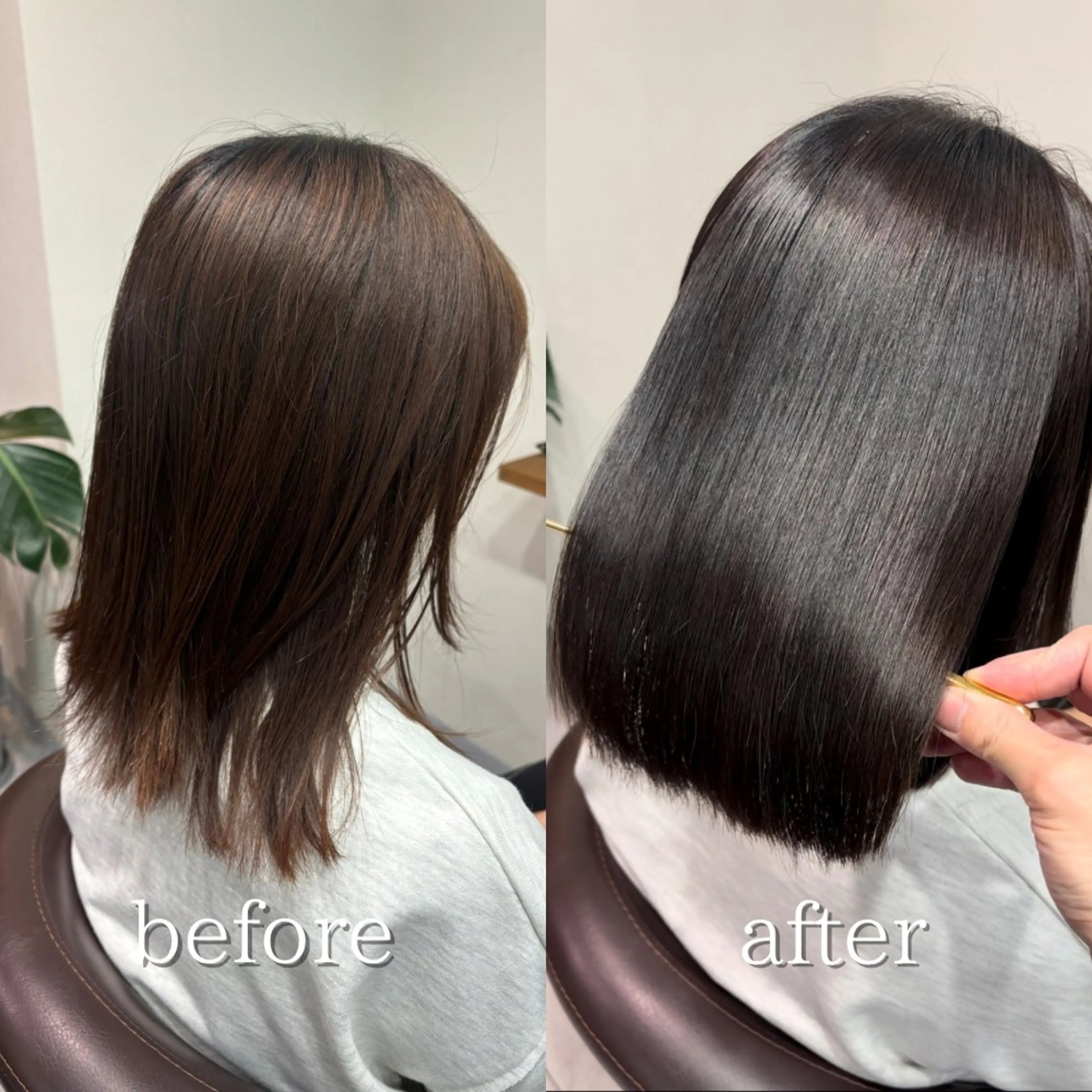 ミディアム 縮毛矯正 トリートメント 髪質改善・縮毛矯正/ 下村陽平のヘアスタイル