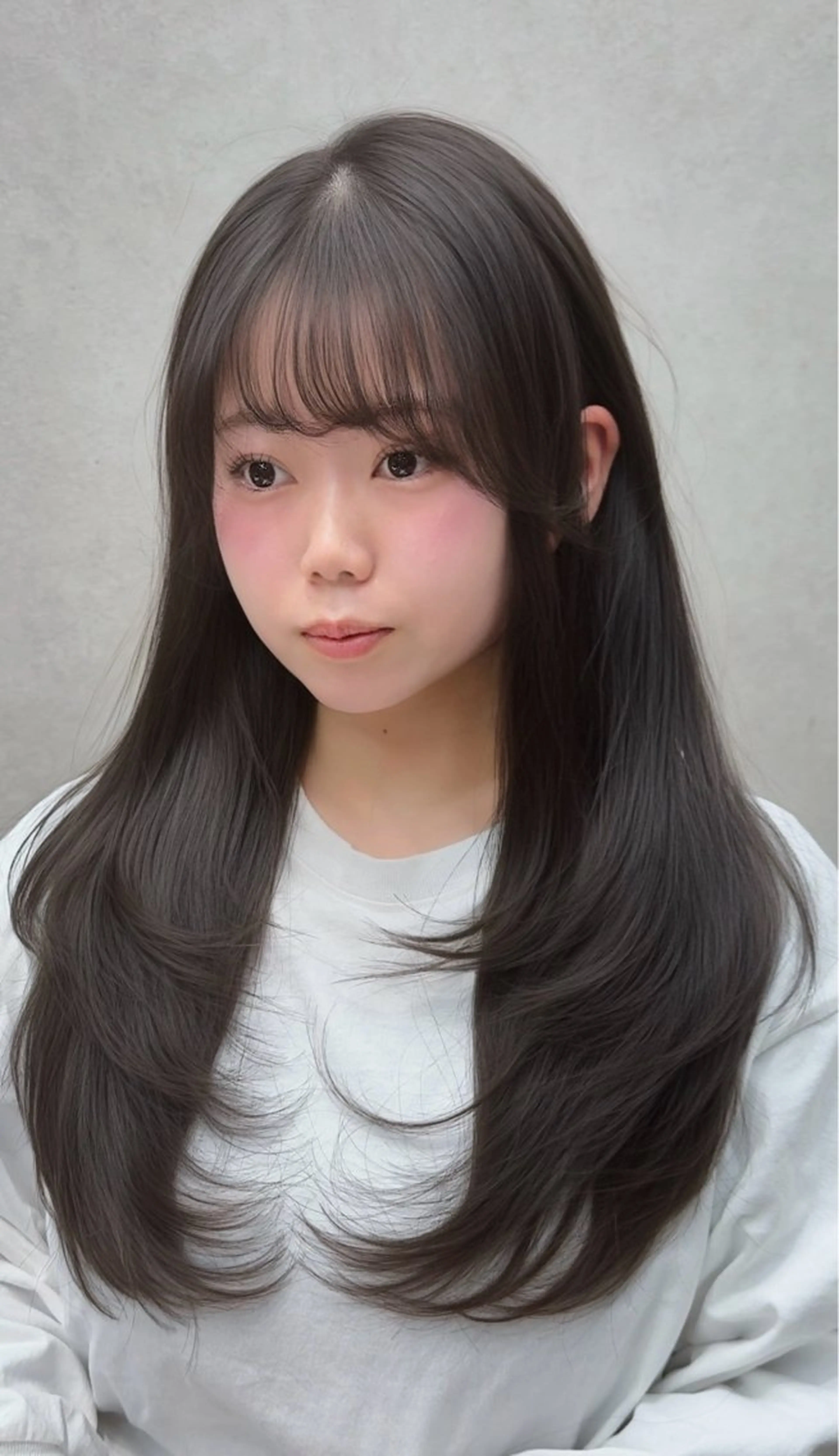 ロング カラー カット ヘアカラー トリートメント ヘアセット レイヤーダブルカラー KYONのヘアスタイル