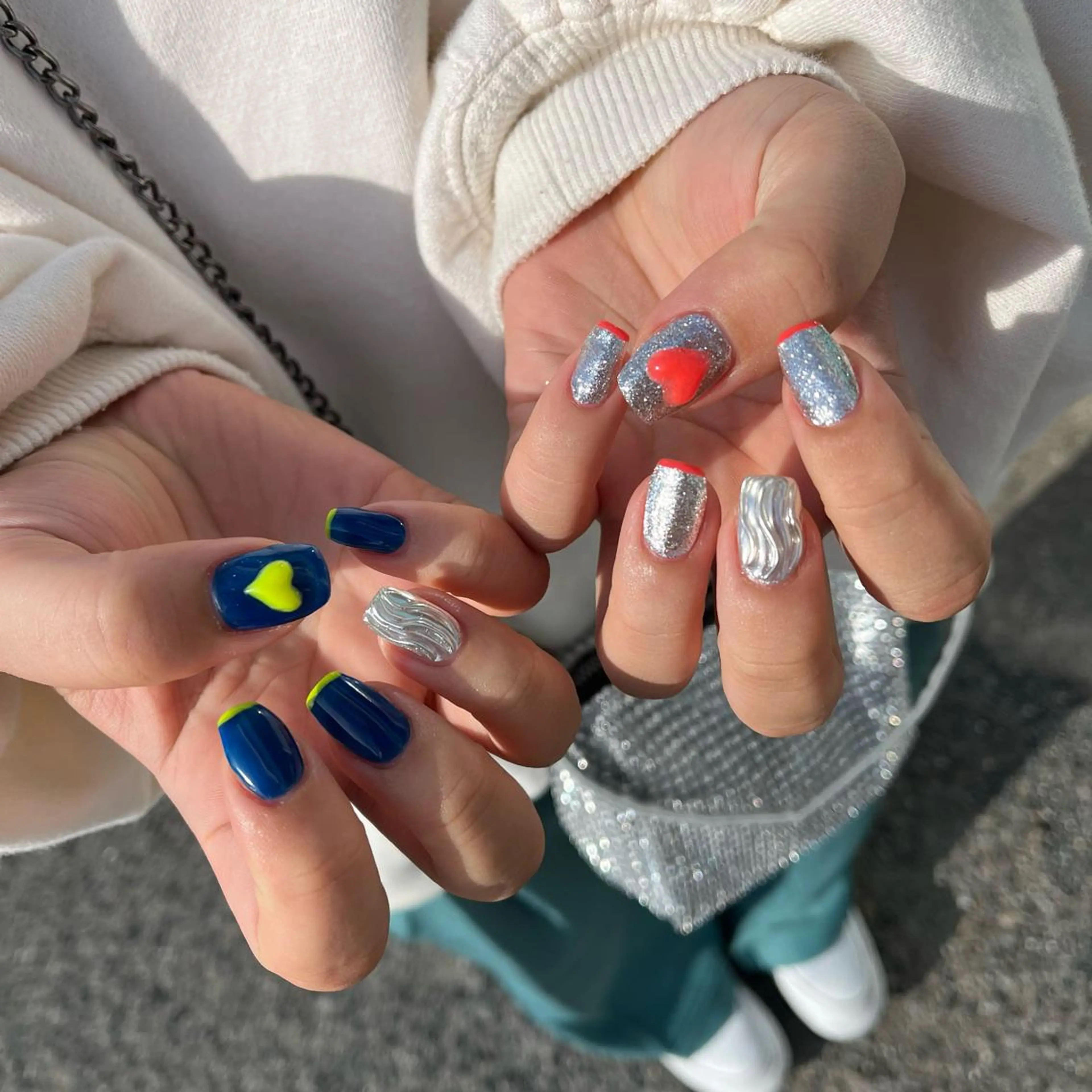 ネイル ハート ぷっくりネイル #Amin nail salonのネイルデザイン