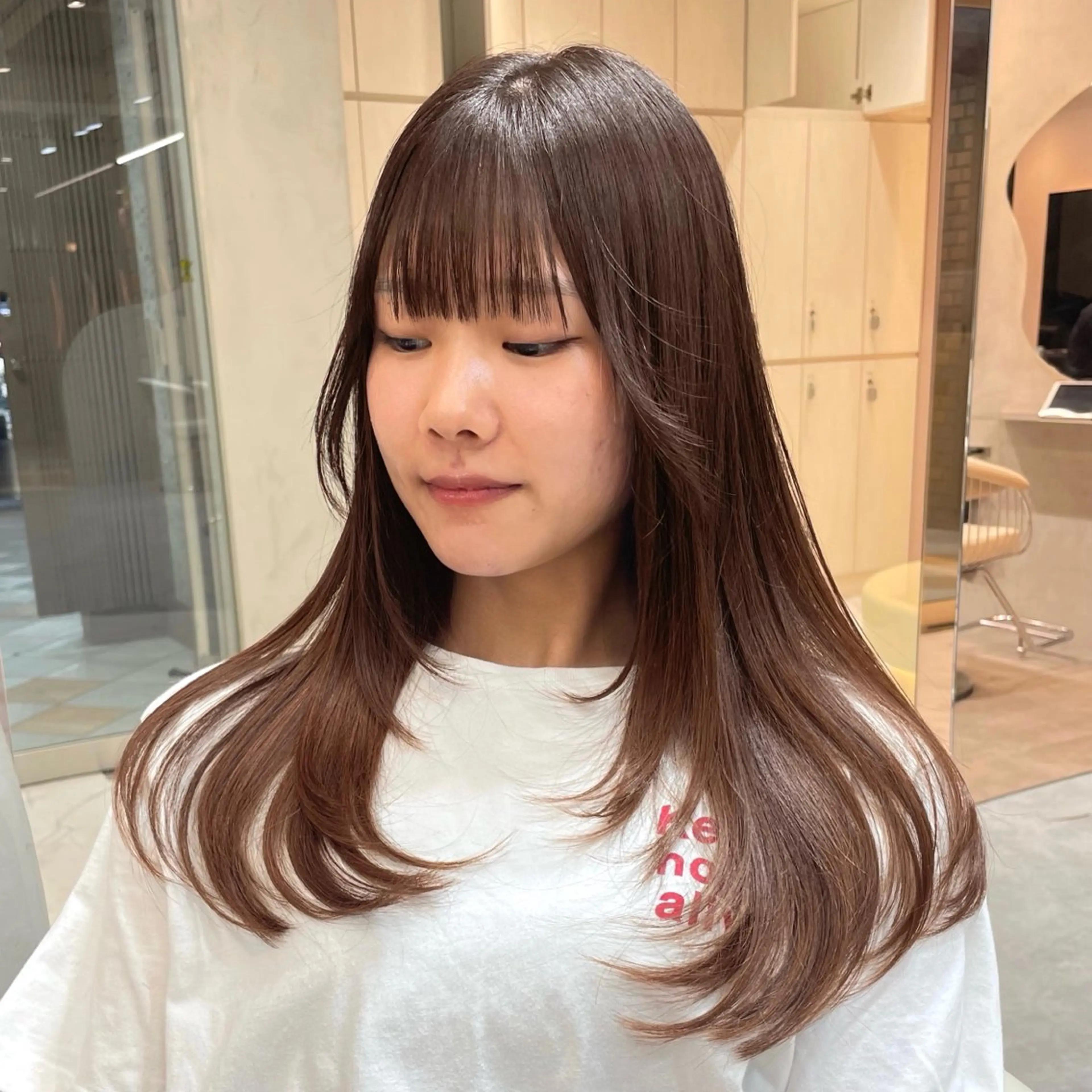 セミロング レイヤーカット カット ヘアカラー トリートメント 大宮🤍縮毛矯正 レイヤー🪽なるのヘアスタイル