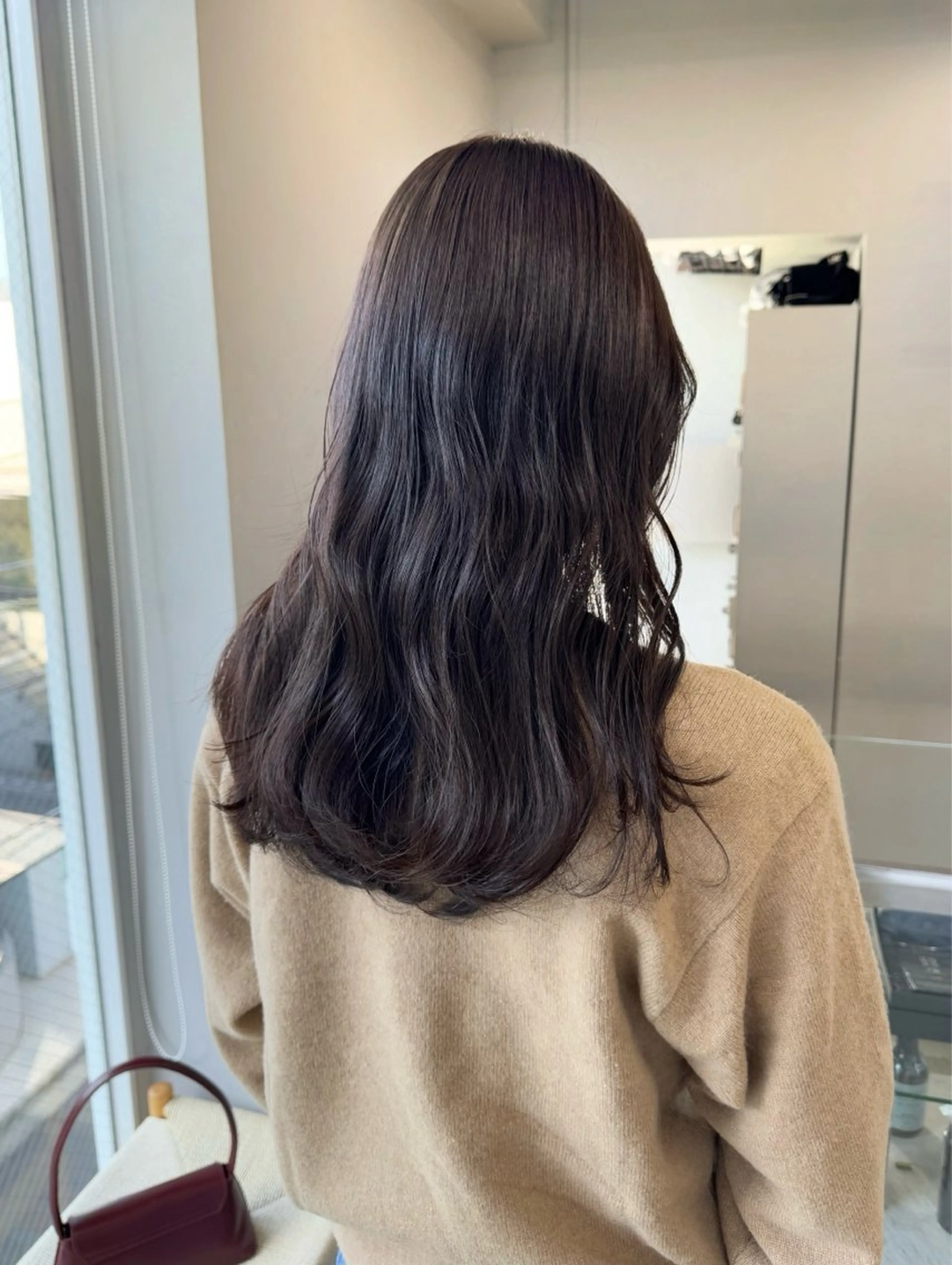 カラー ヘアカラー トリートメント maina/透明感 ベージュ/ブラウンのヘアスタイル