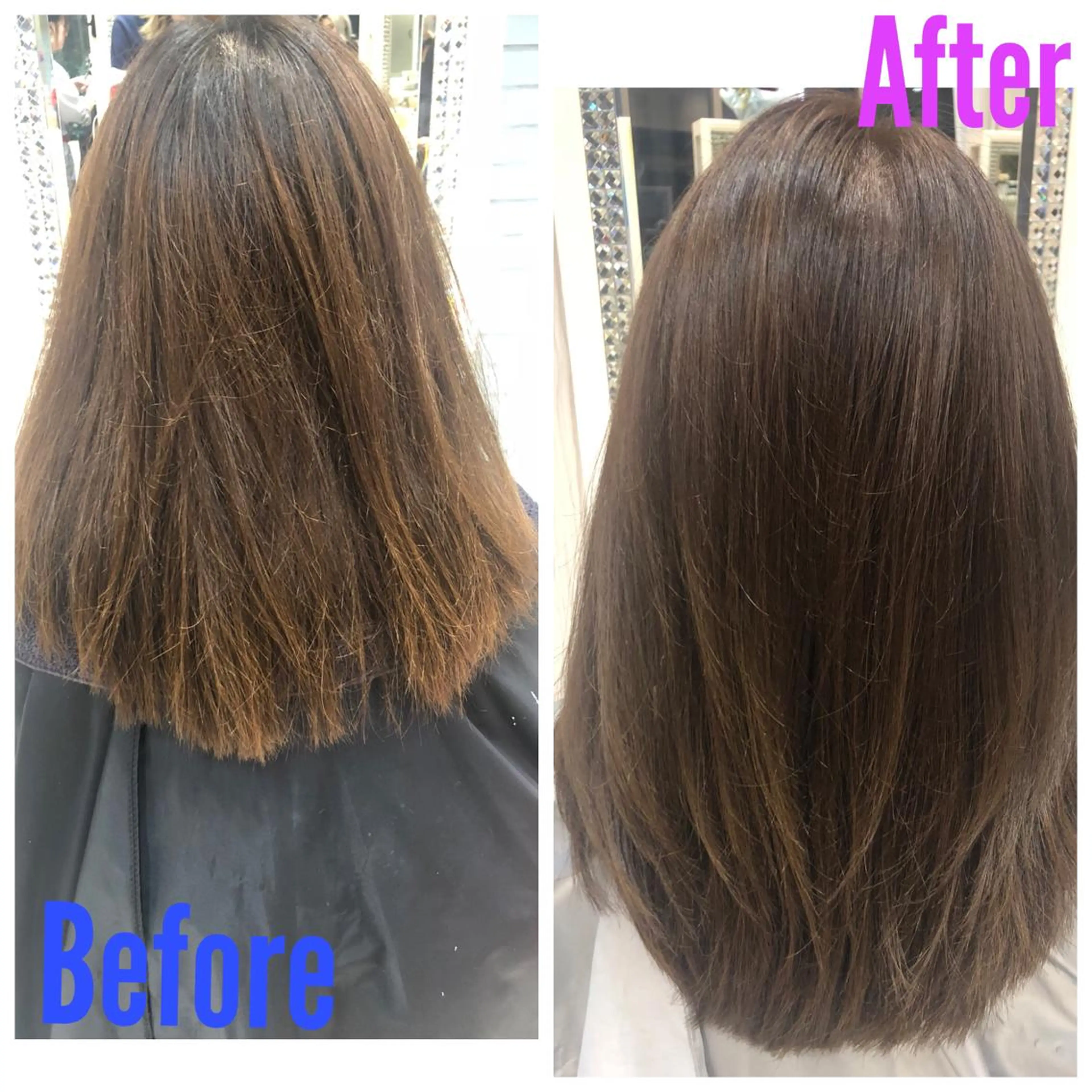 セミロング カラー イルミナカラー オレンジ 巣鴨髪質改善サロン 🌈NONOKAのヘアスタイル