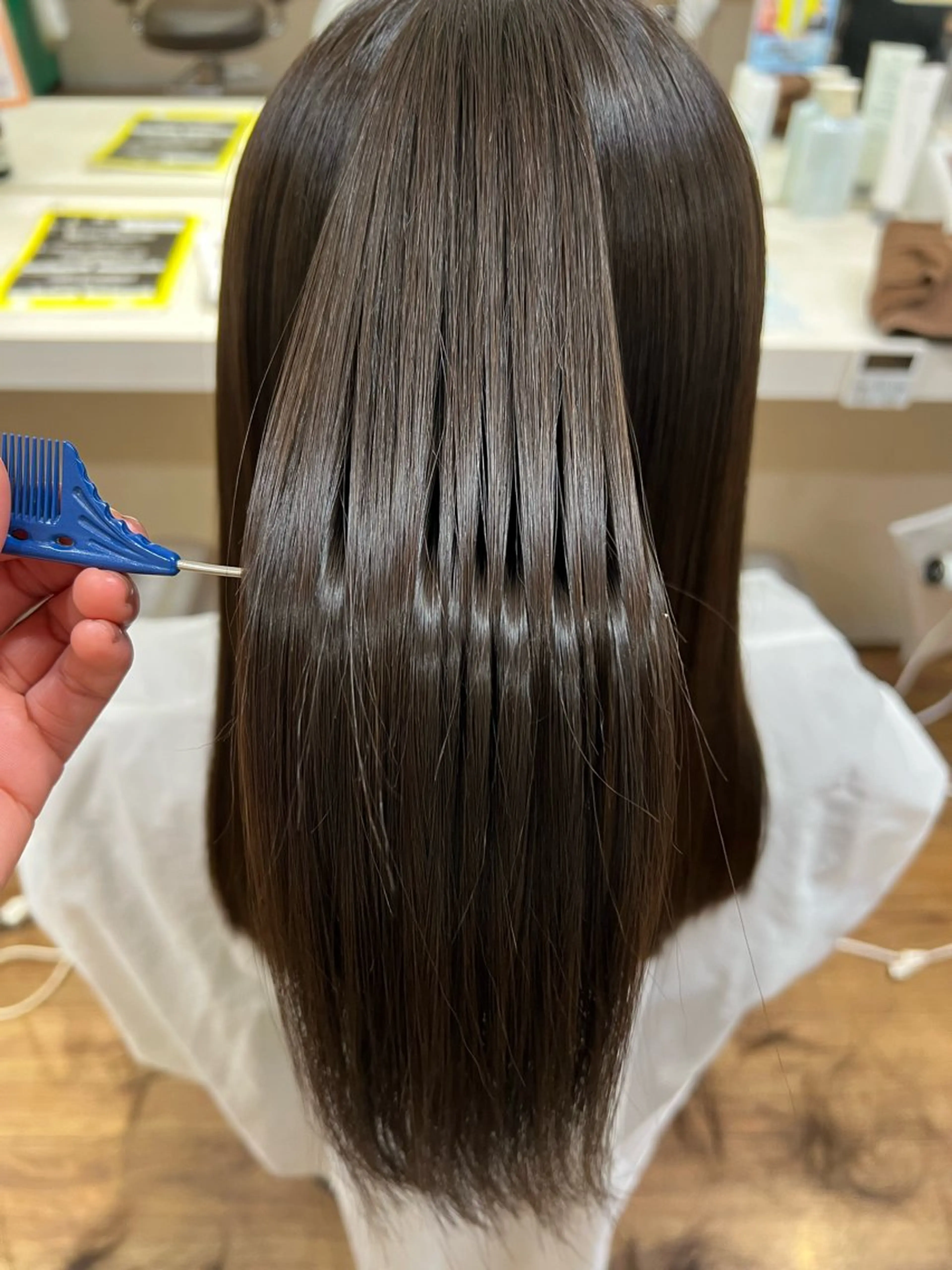 ロング 朝が楽になる艶髪縮毛 ✨中稲明梨のヘアスタイル