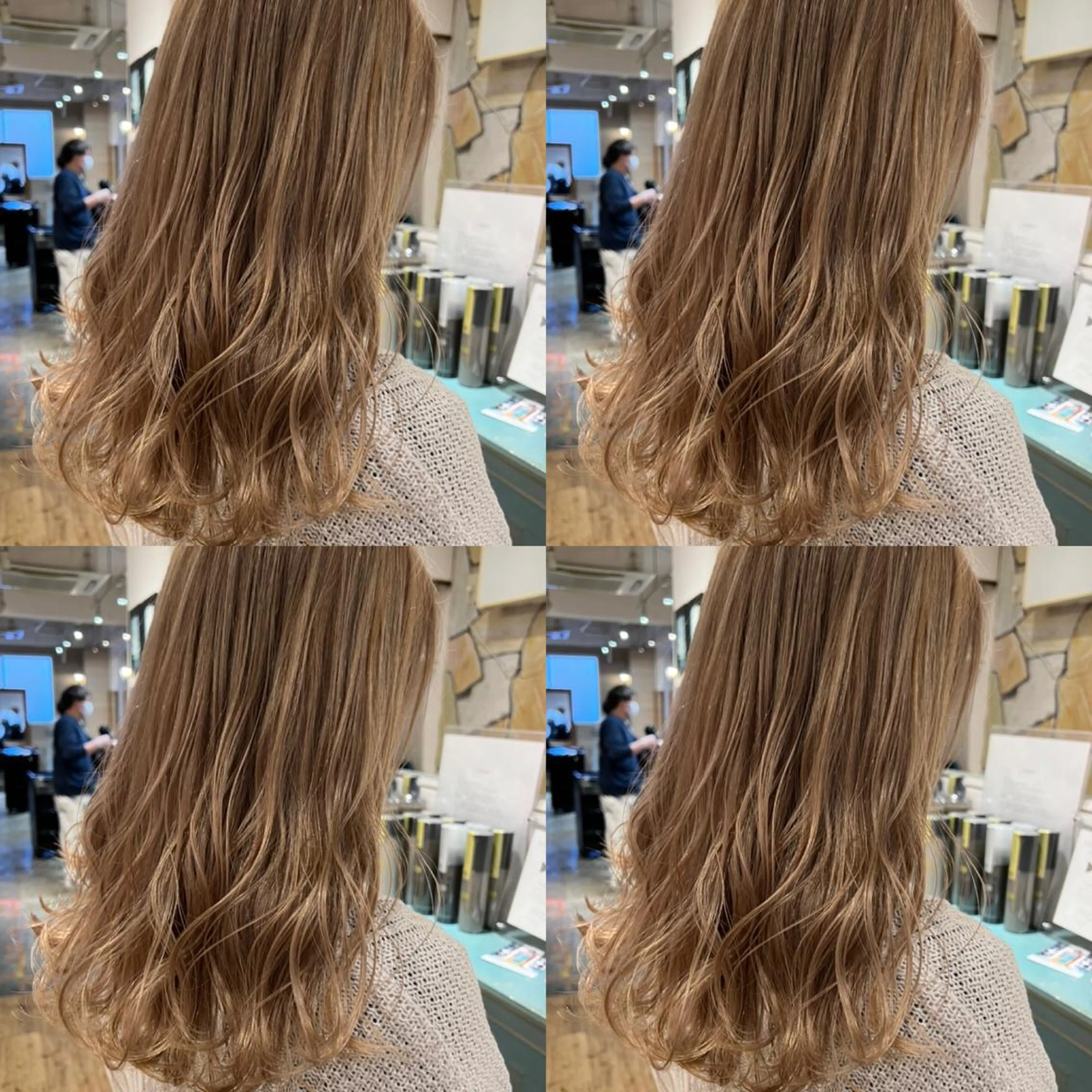 セミロング カラー ベージュカラー ミルクティーベージュ レイヤー×髪質改善 マネージャー安藤光司のヘアスタイル