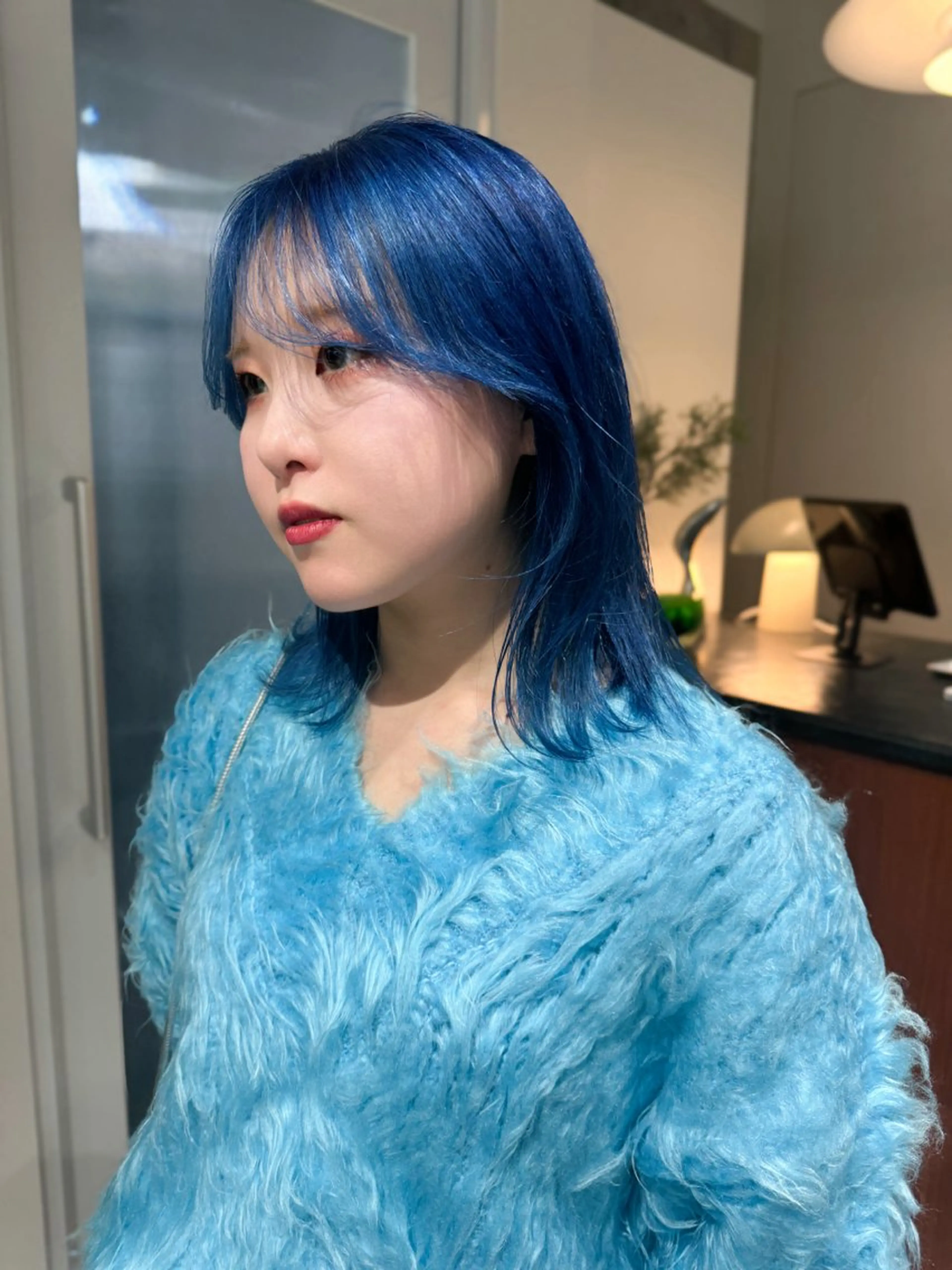 ミディアム カラー ブルーカラー ハイトーン/デザイン hirokiのヘアスタイル