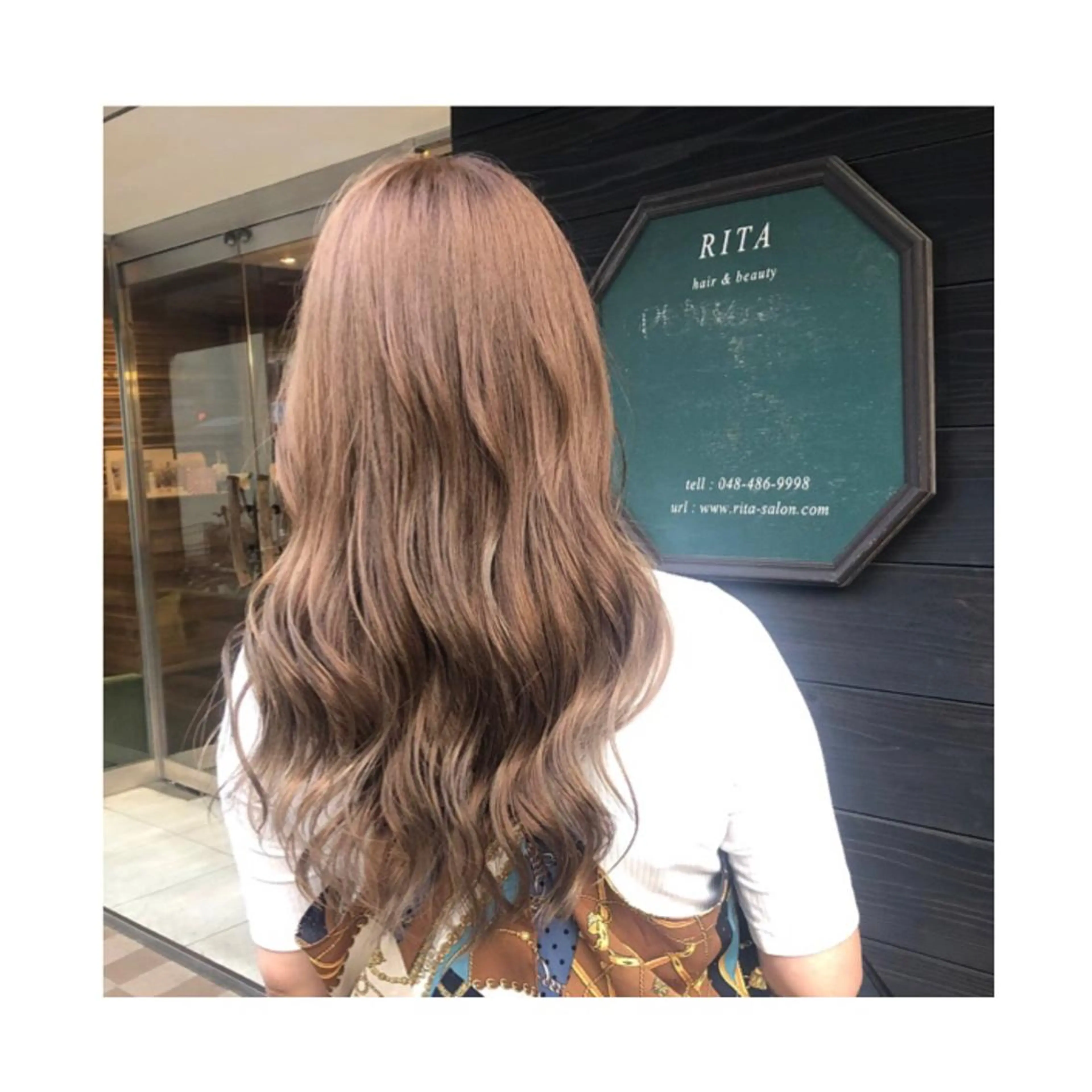 ロング アッシュ ヘアカラー トリートメント ❁⃘ ち だ り さ ❁⃘のヘアスタイル