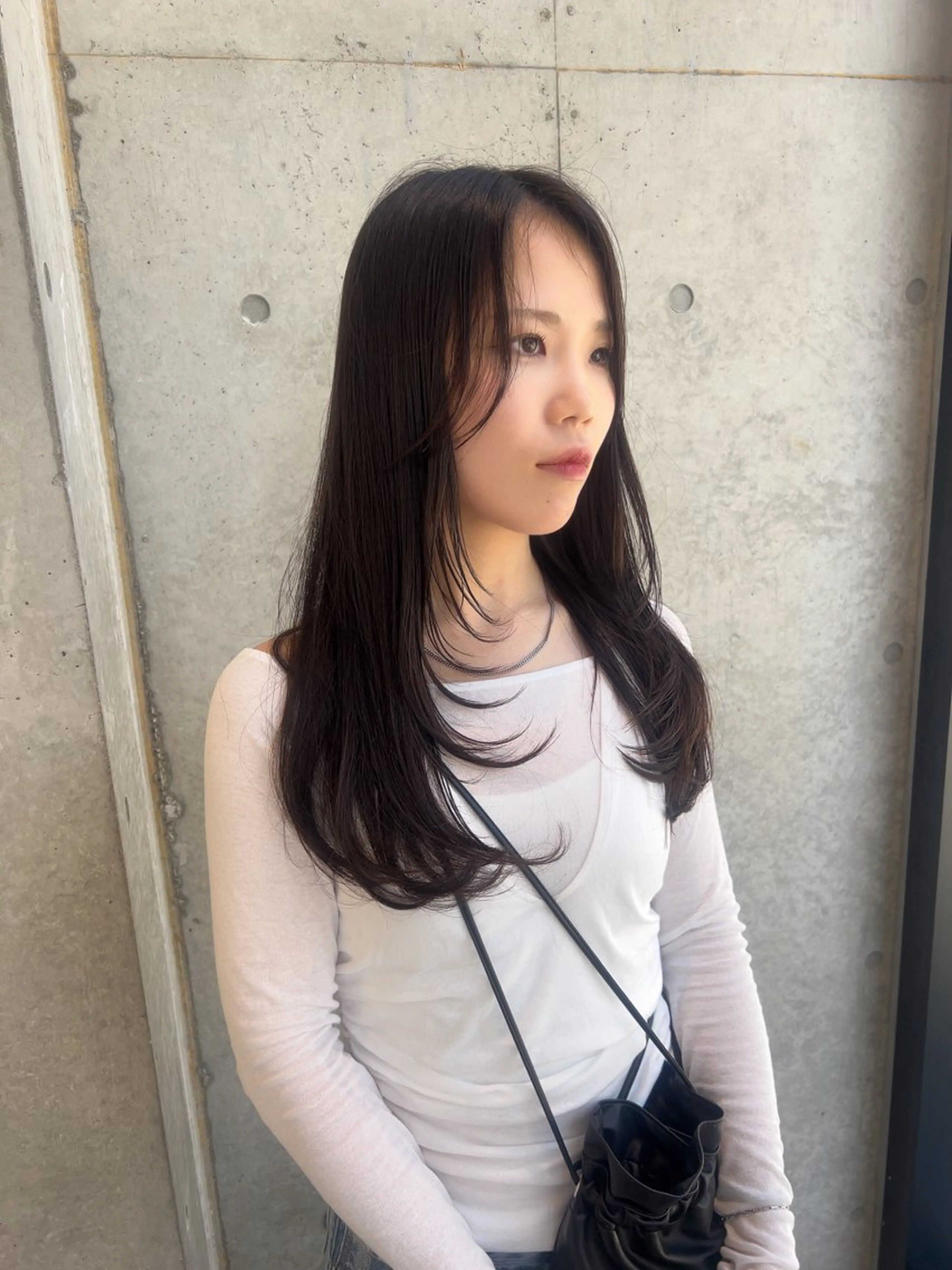 ロング カラー グレージュ レイヤーカット カット ヘアカラー トリートメント 誰より丁寧なカット/ 小林輝/レイヤーのヘアスタイル