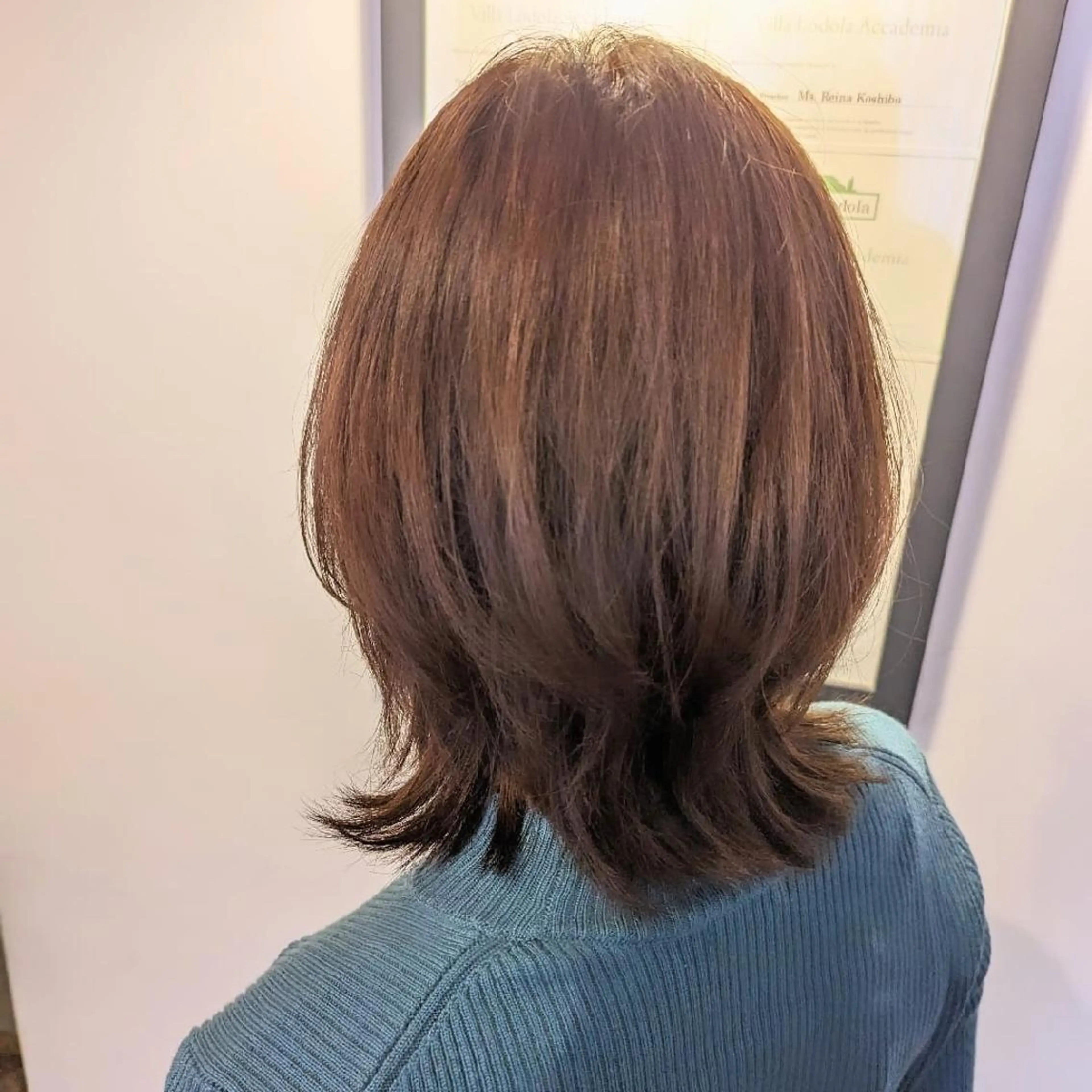 ミディアム くびれヘア トリートメント カット ヘアカラー トリートメント newi 天王寺　 masakoのヘアスタイル