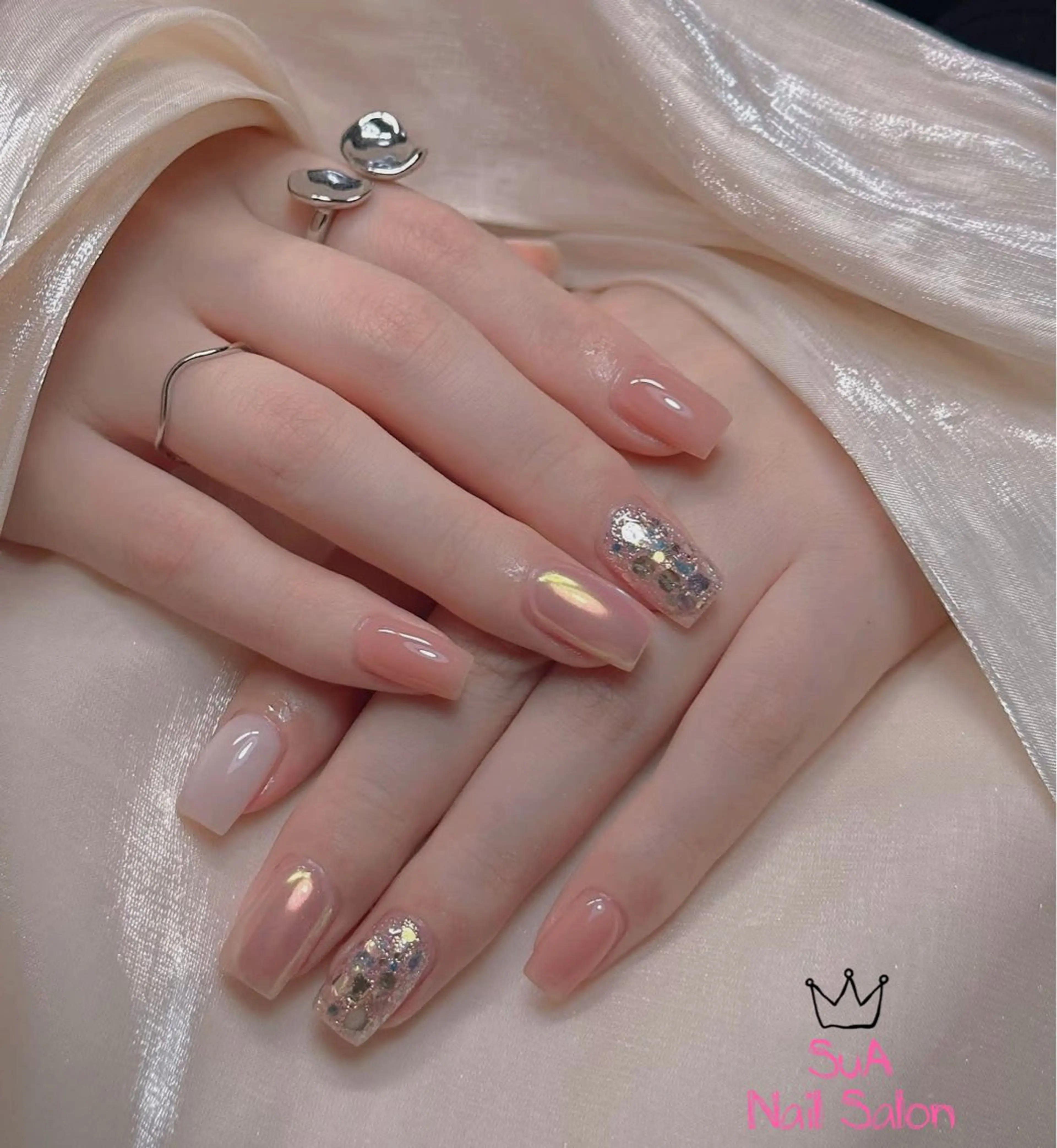 ネイル フラッシュネイル ジェルネイル マグネットネイル ミラーネイル SuA NailSalon四日市所属・SuA Nail Salonのネイルデザイン