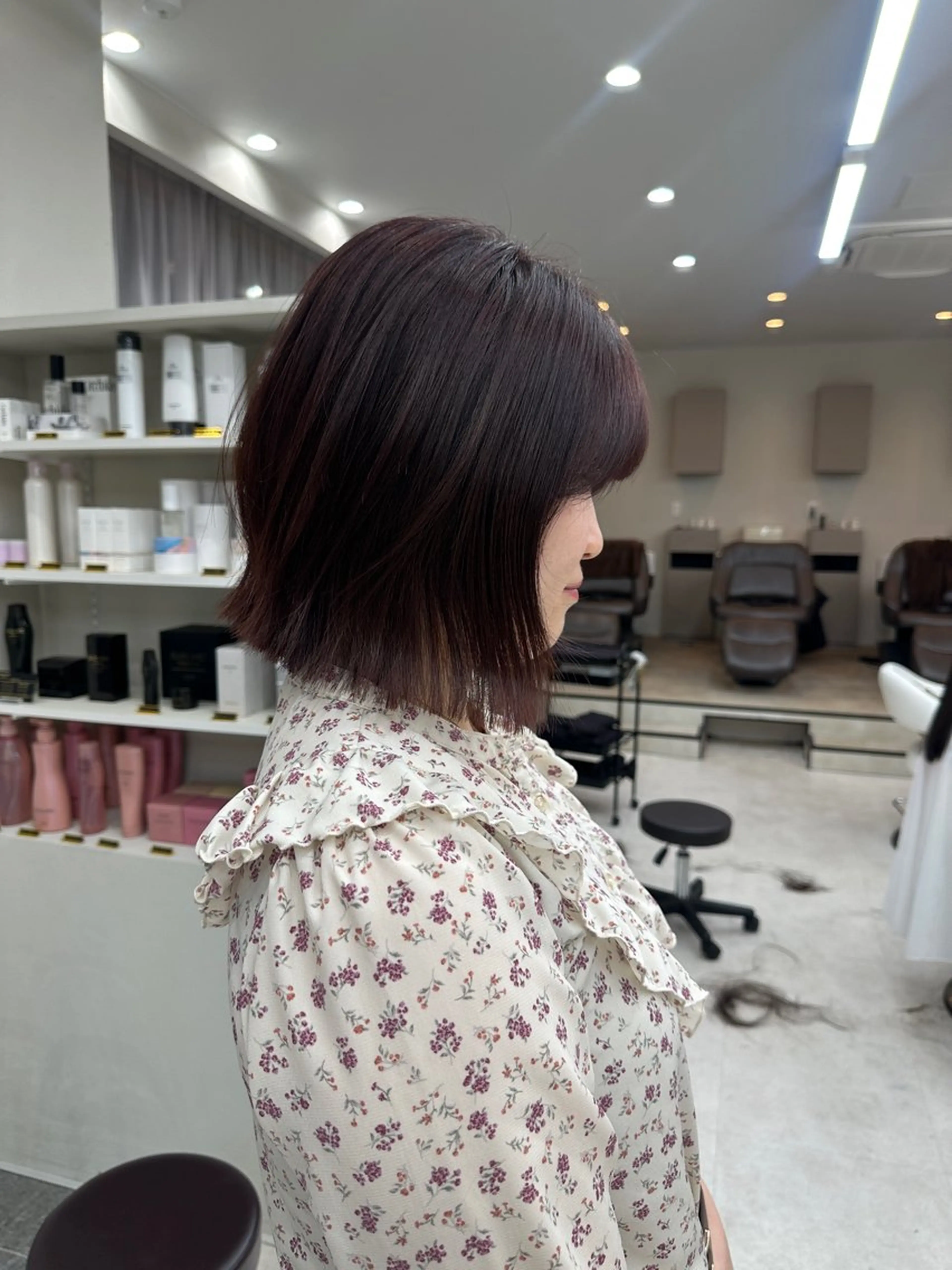 ショート カラー ラベンダーカラー ピンクカラー ピンクラベンダー ボブ カット ヘアカラー 丸山 心 / 艶カラーのヘアスタイル