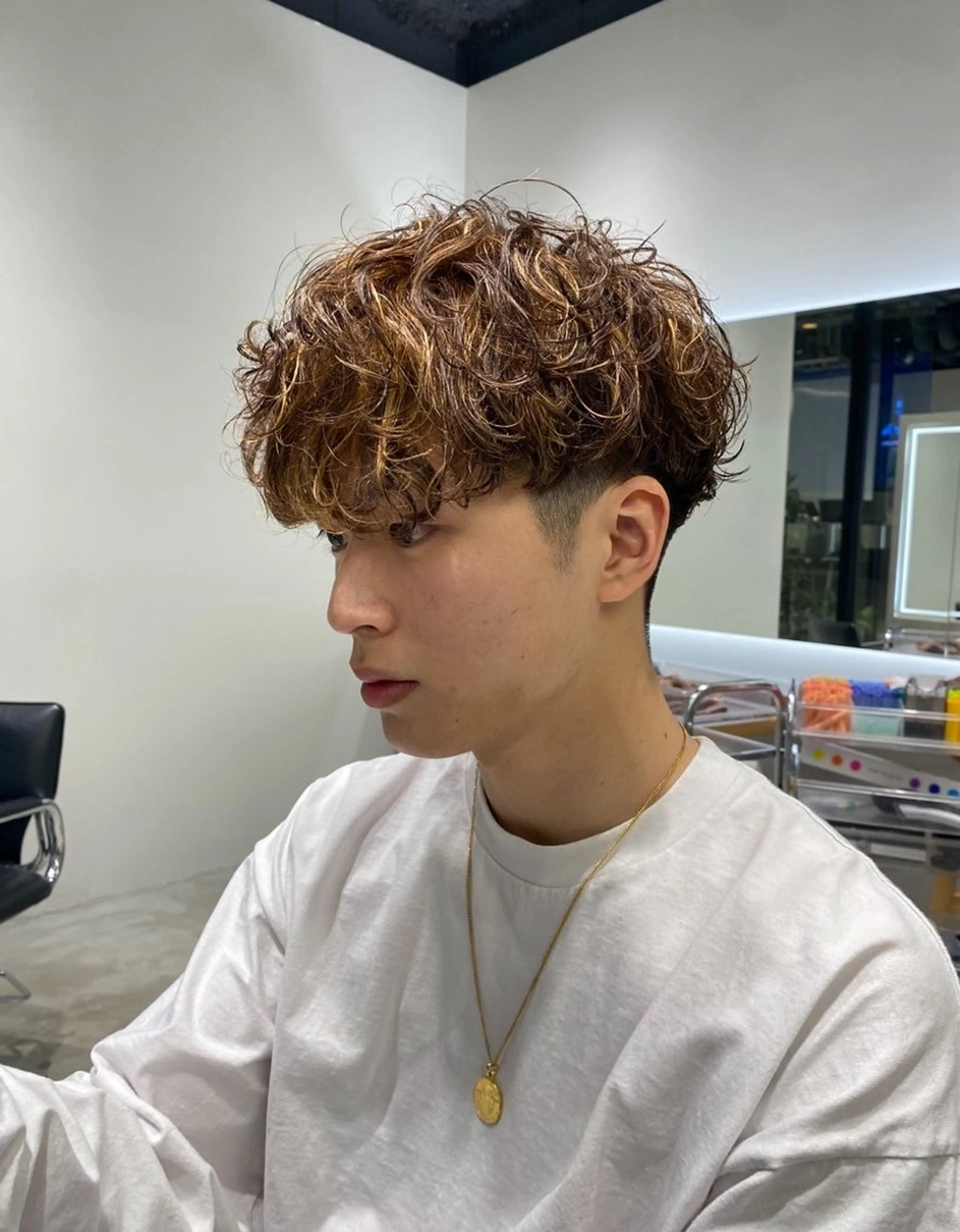 ショート カラー メンズ fifth天神パーマ メンズ特化/虎太郎のヘアスタイル