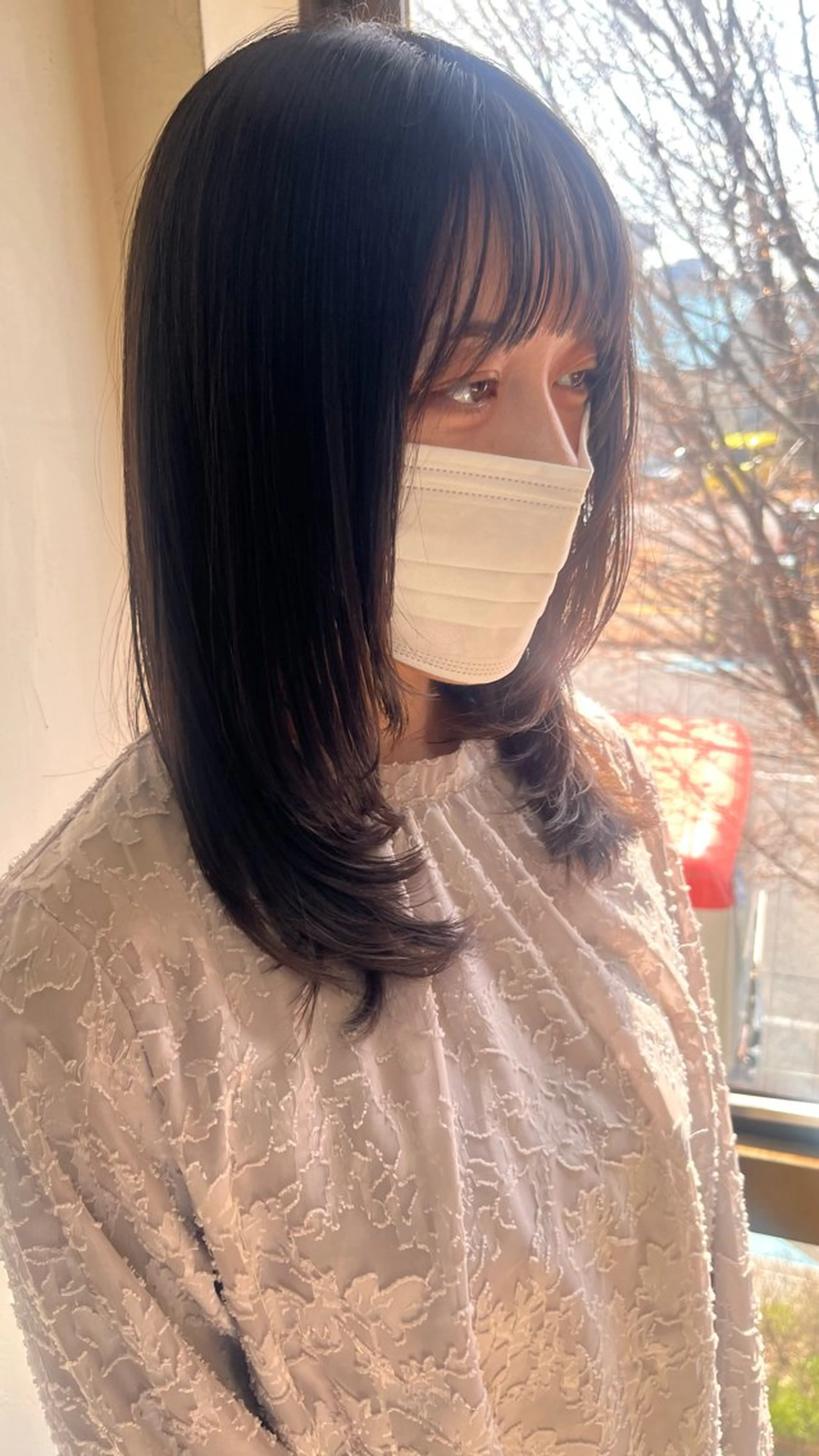 セミロング レイヤーカット 美容室はなこ/万代 /みなみのヘアスタイル