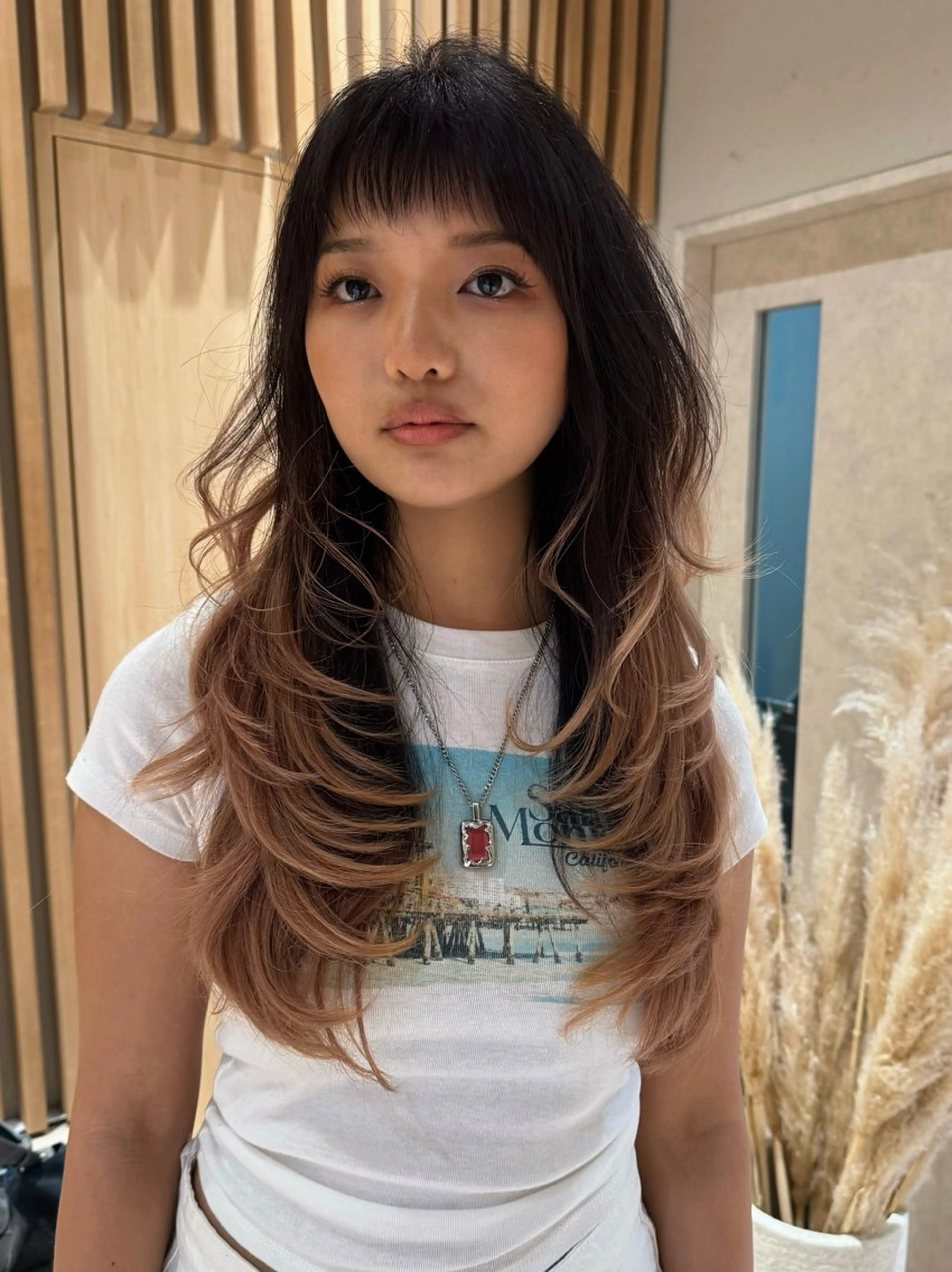 ロング カット ヘアカラー トリートメント 🩵縮毛矯正・ボブ 岩原朋也🩵のヘアスタイル