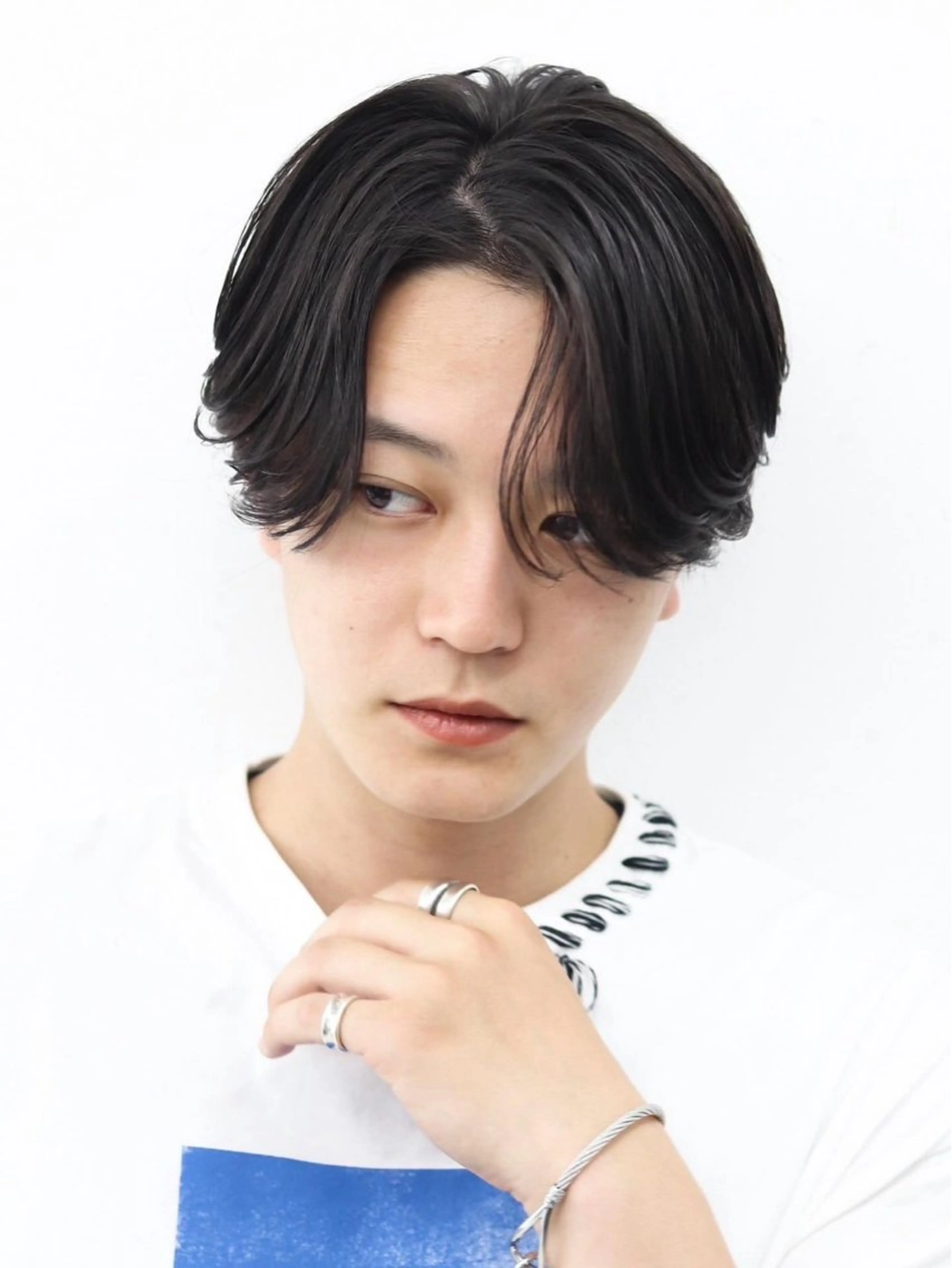 ミディアム カラー パーマ メンズ カット トリートメント ハイトーン/メンズマ ッシュ/KYOHEIのヘアスタイル
