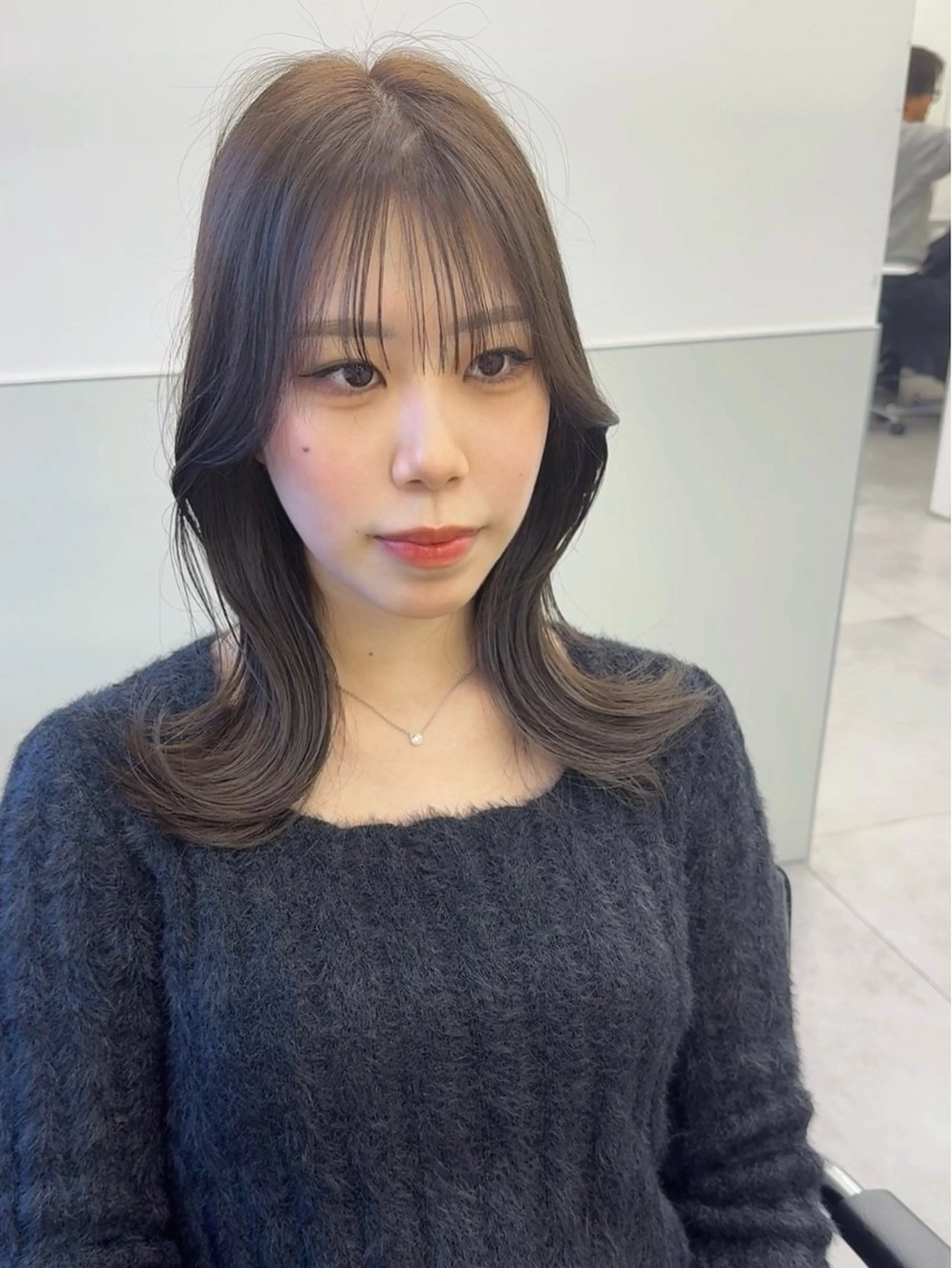 セミロング レイヤーカット カット ヘアカラー トリートメント 韓国ヘア🇰🇷 スズキのヘアスタイル