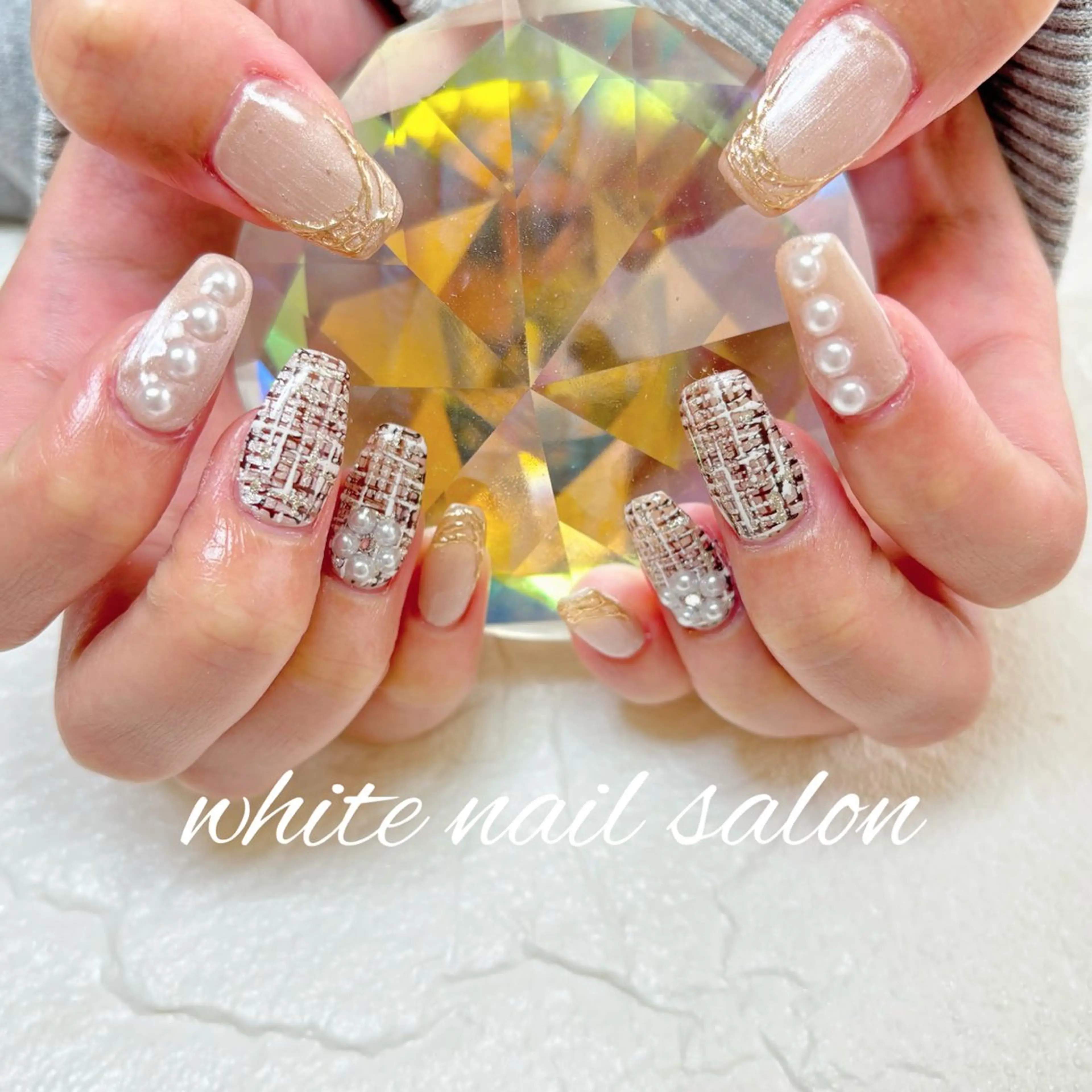 ネイル フットネイル ハンドネイル white nail salonのネイルデザイン