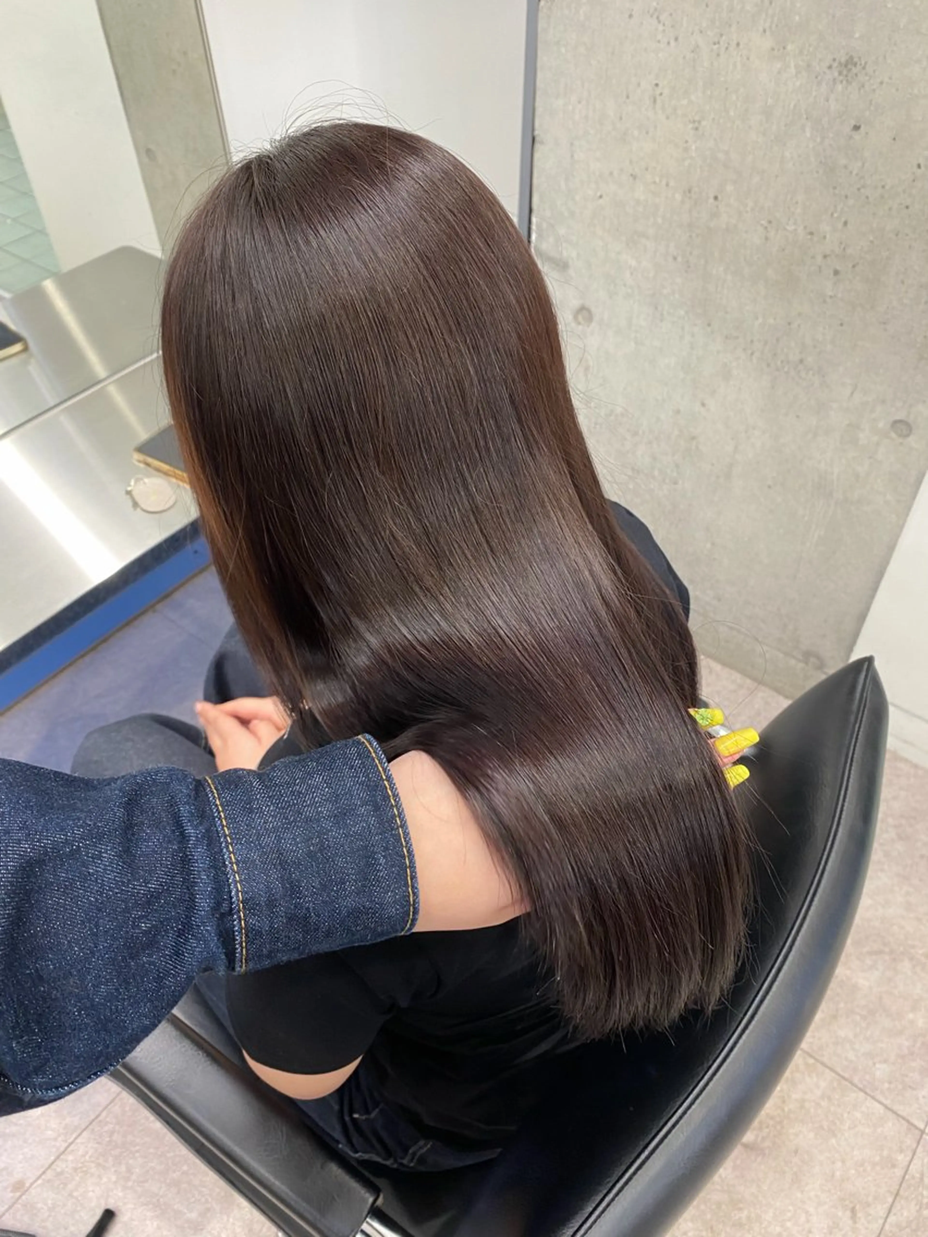 ロング カラー 透明感カラー 福田 花音のヘアスタイル