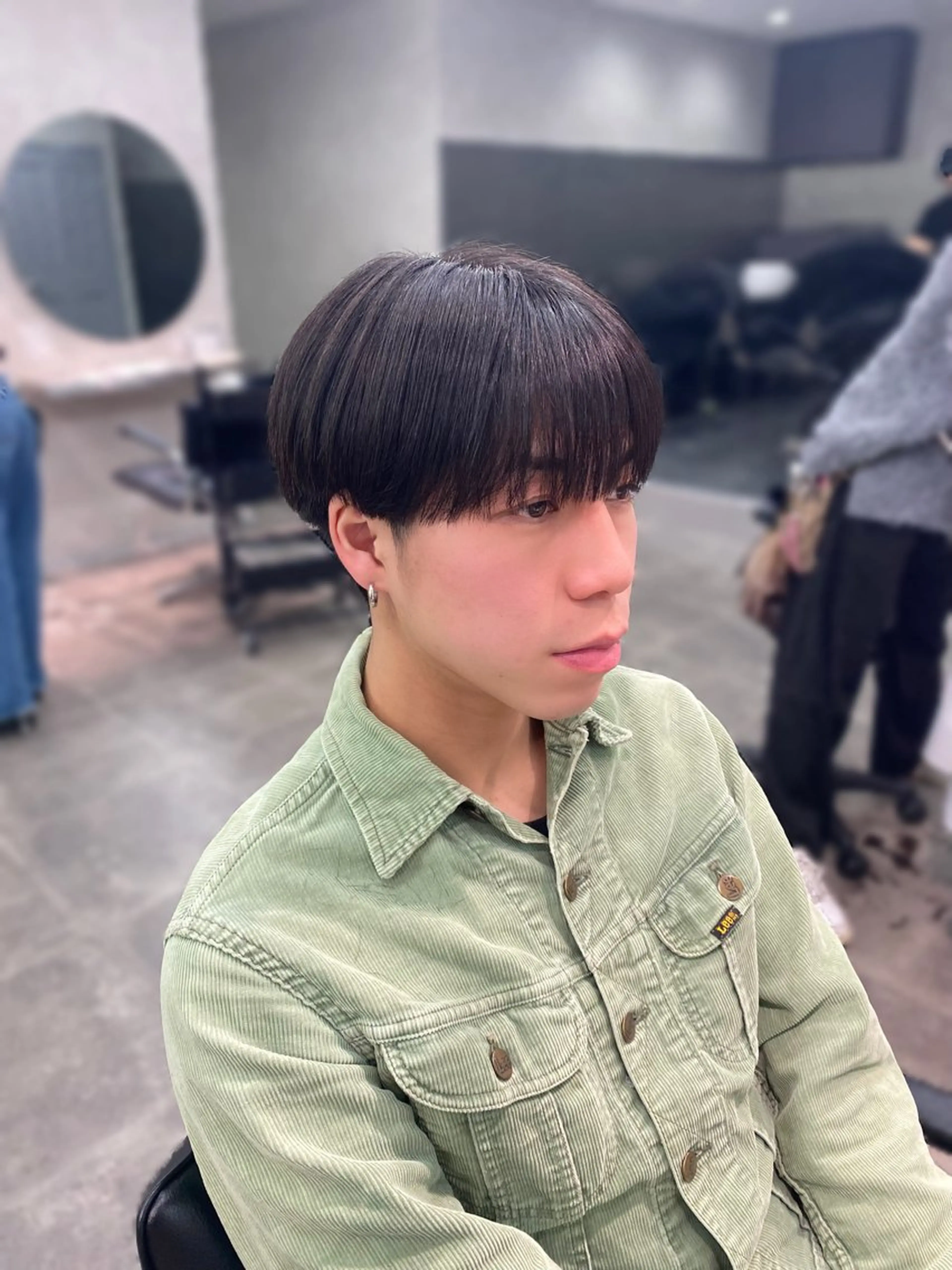 カラー メンズ マッシュ シースルーマッシュ 韓国レイヤーカット 🇰🇷✨朝生菜楓のヘアスタイル