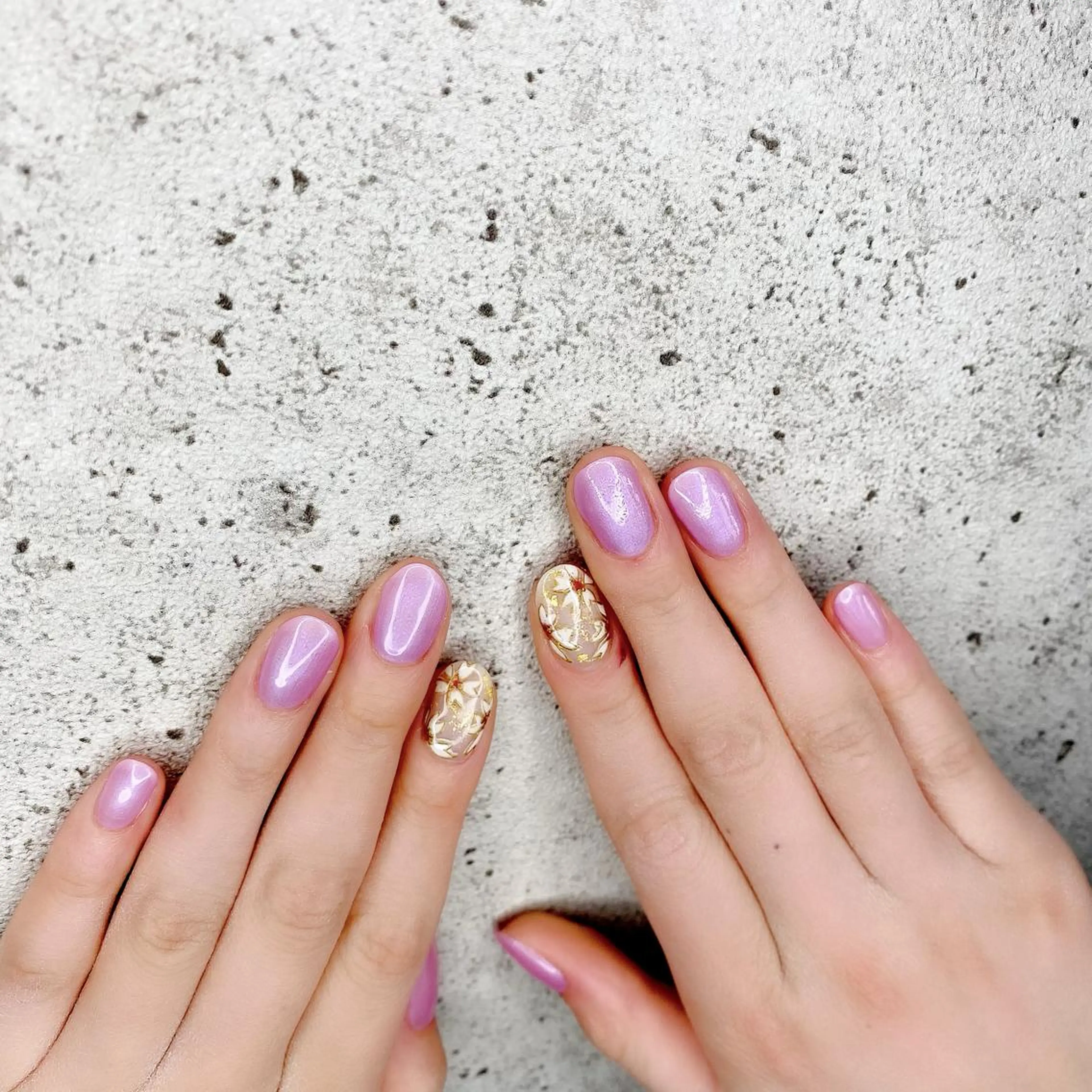 ミディアム カラー パーマ ヘアアレンジ メンズ キッズ ネイル マツエク・マツパ ハンドネイル Salon Ｋのネイルデザイン