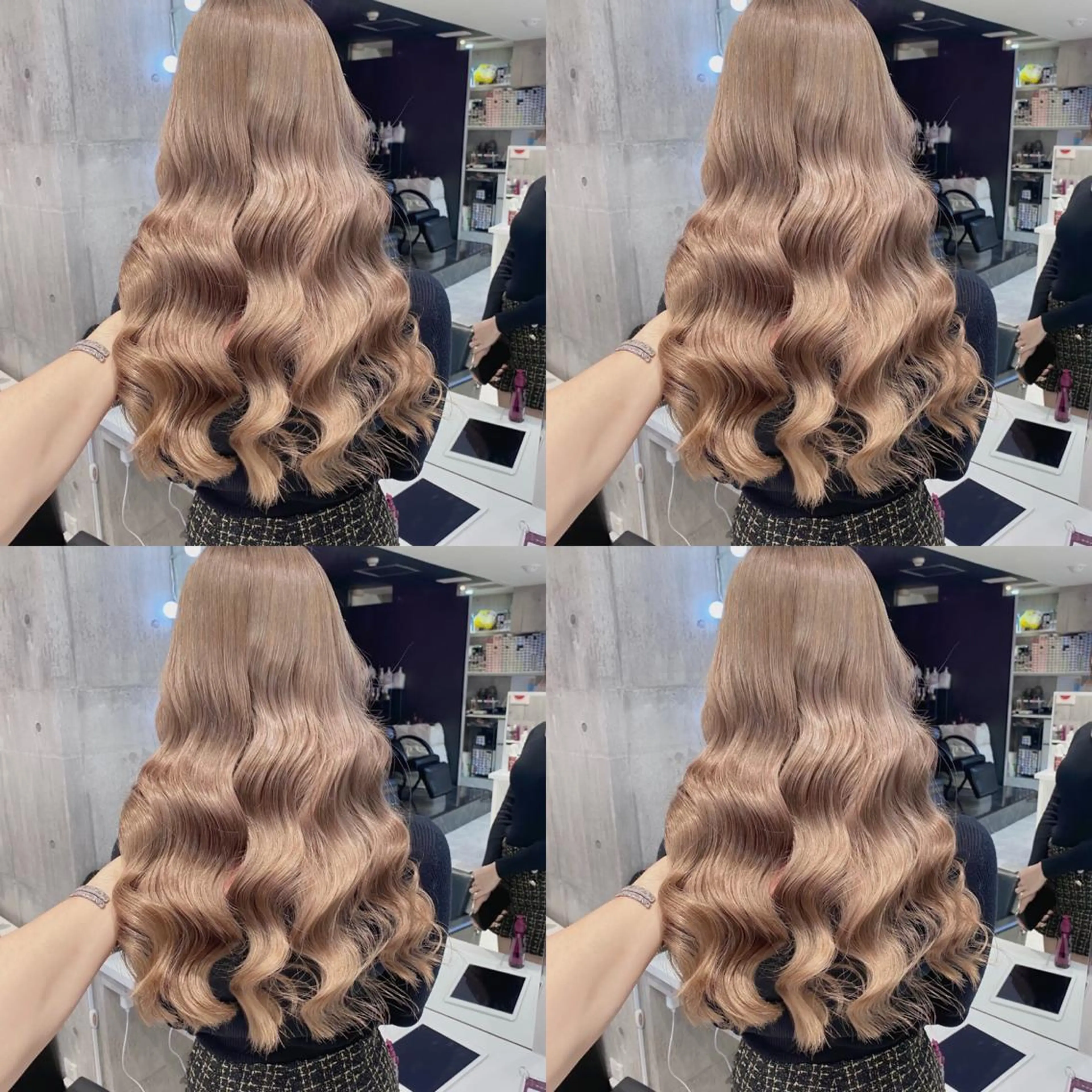 ロング カラー アッシュ ベージュカラー ブリーチ ダブルカラー グレージュ カット ヘアカラー トリートメント ダブルカラー特化💍 tiam💍韓国ヘアのヘアスタイル