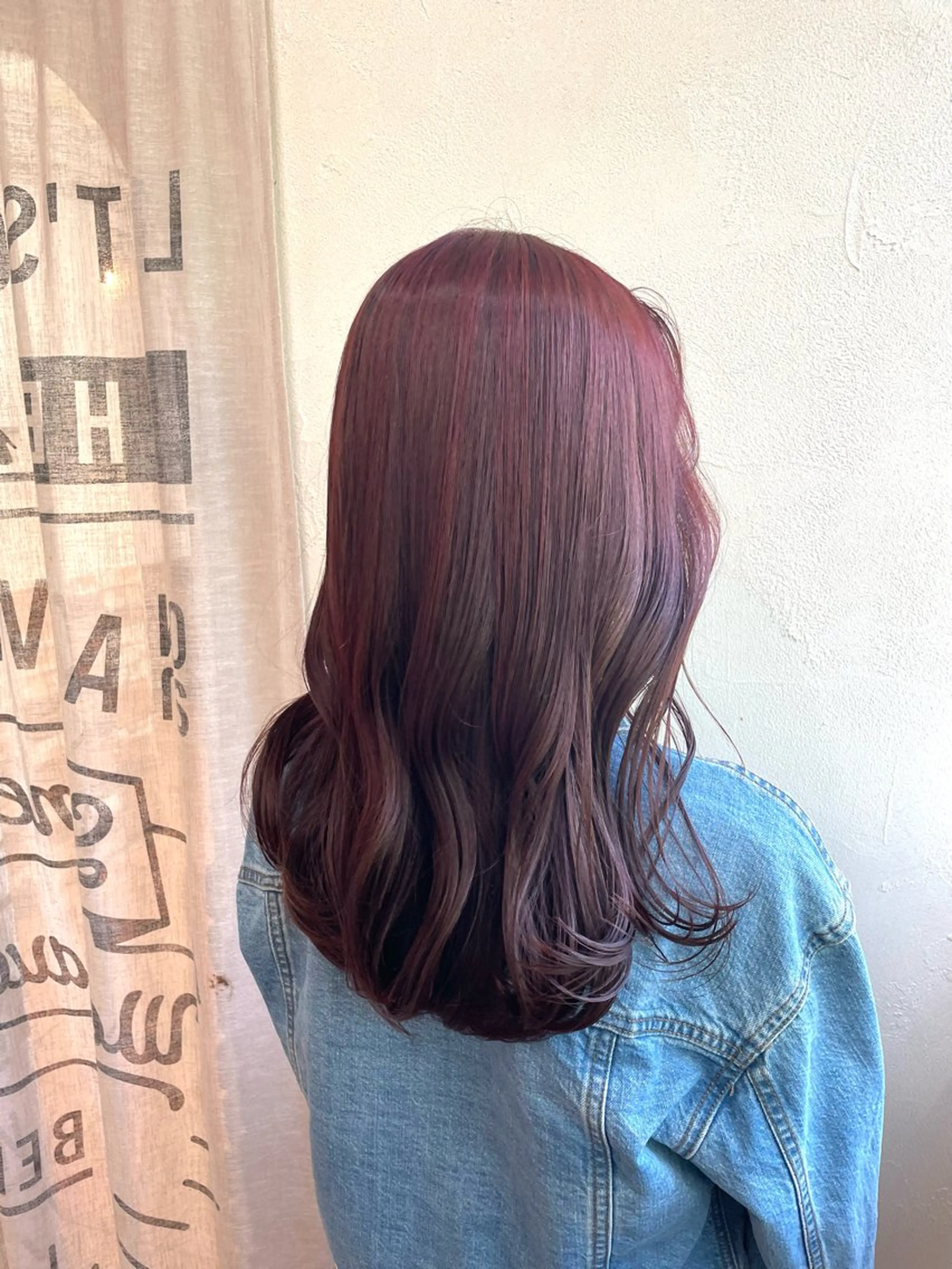 ロング カラー カシス ピンクカラー 🦋透明感 艶カラー Rie🦋のヘアスタイル