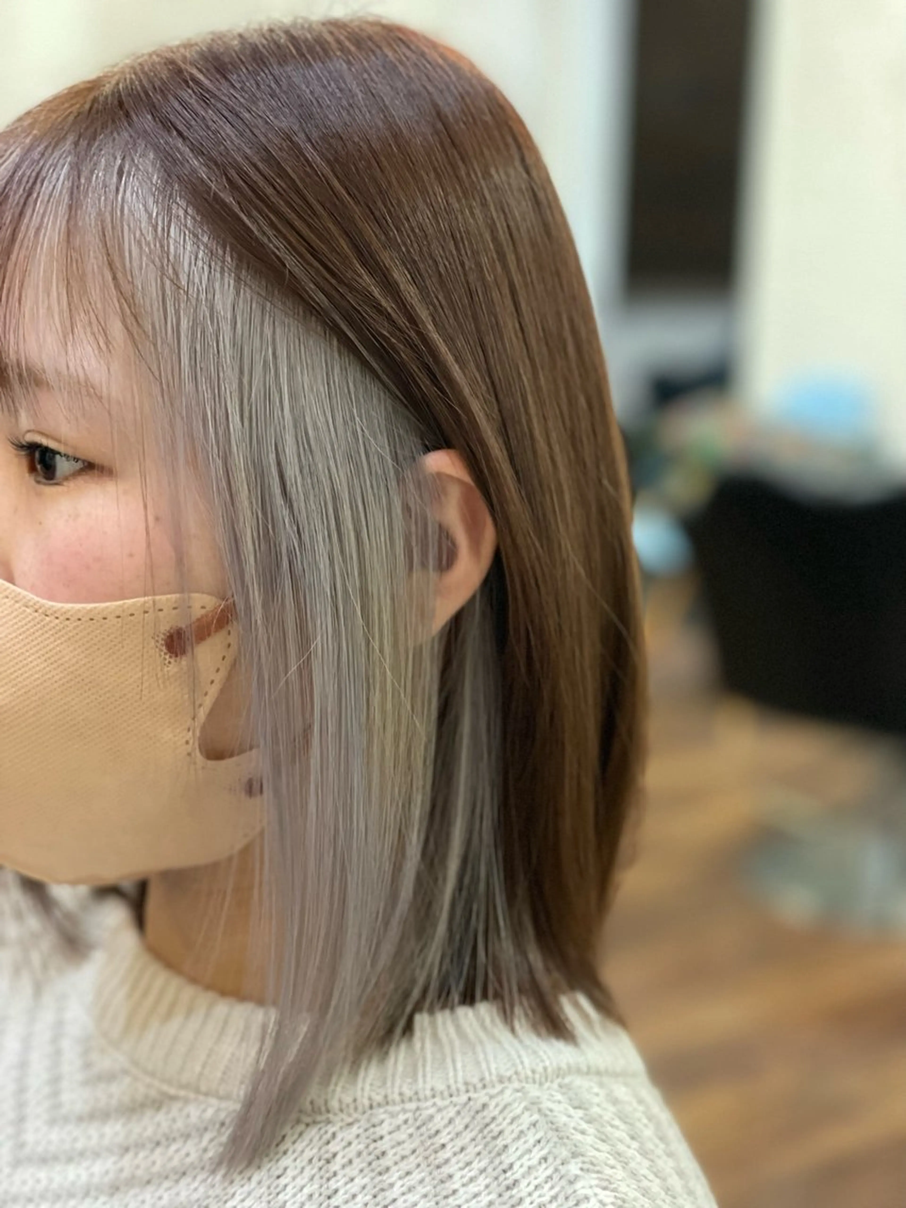 ミディアム ヘアカラー 下林 雅明のヘアスタイル