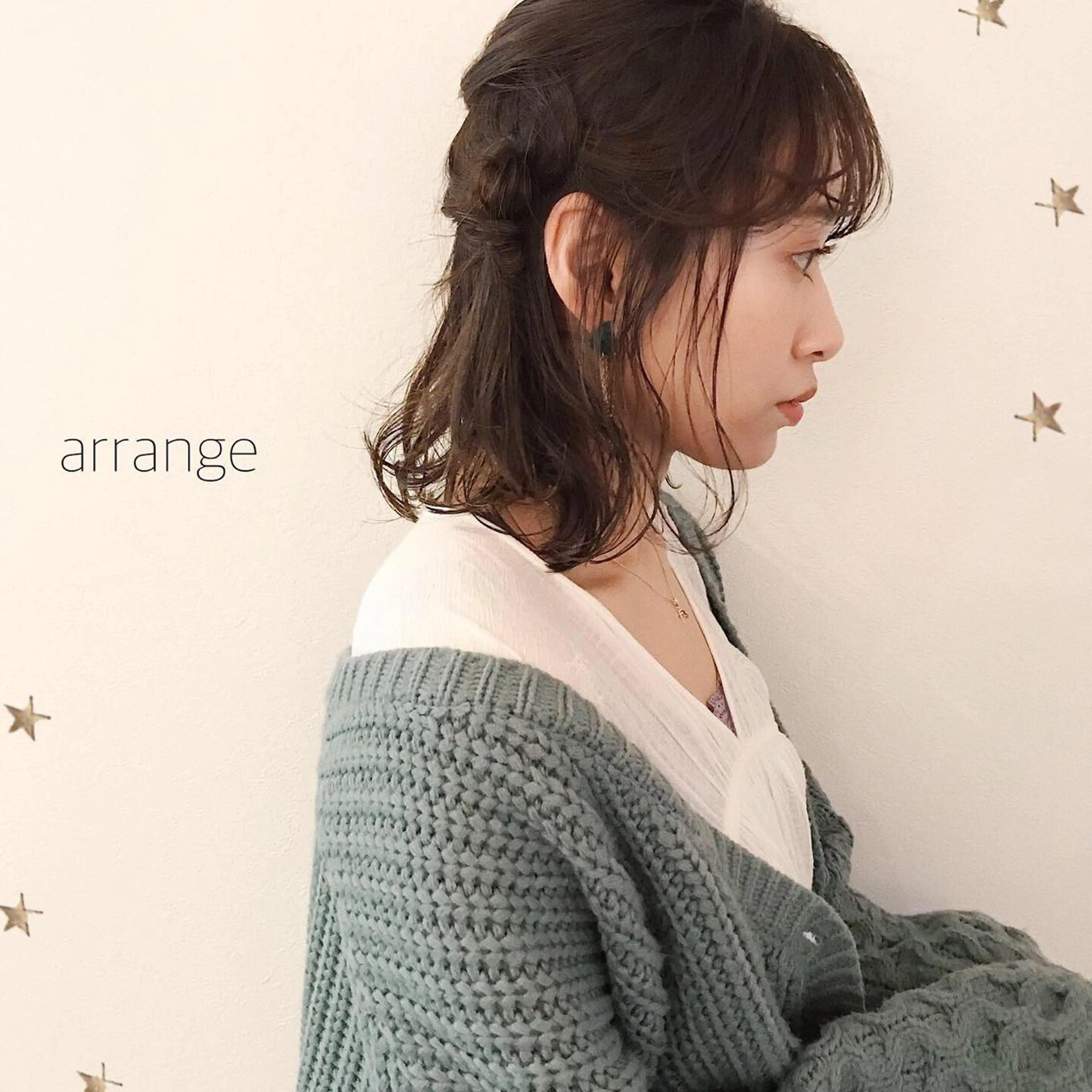 ミディアム ヘアアレンジ 市川 千夏のヘアスタイル