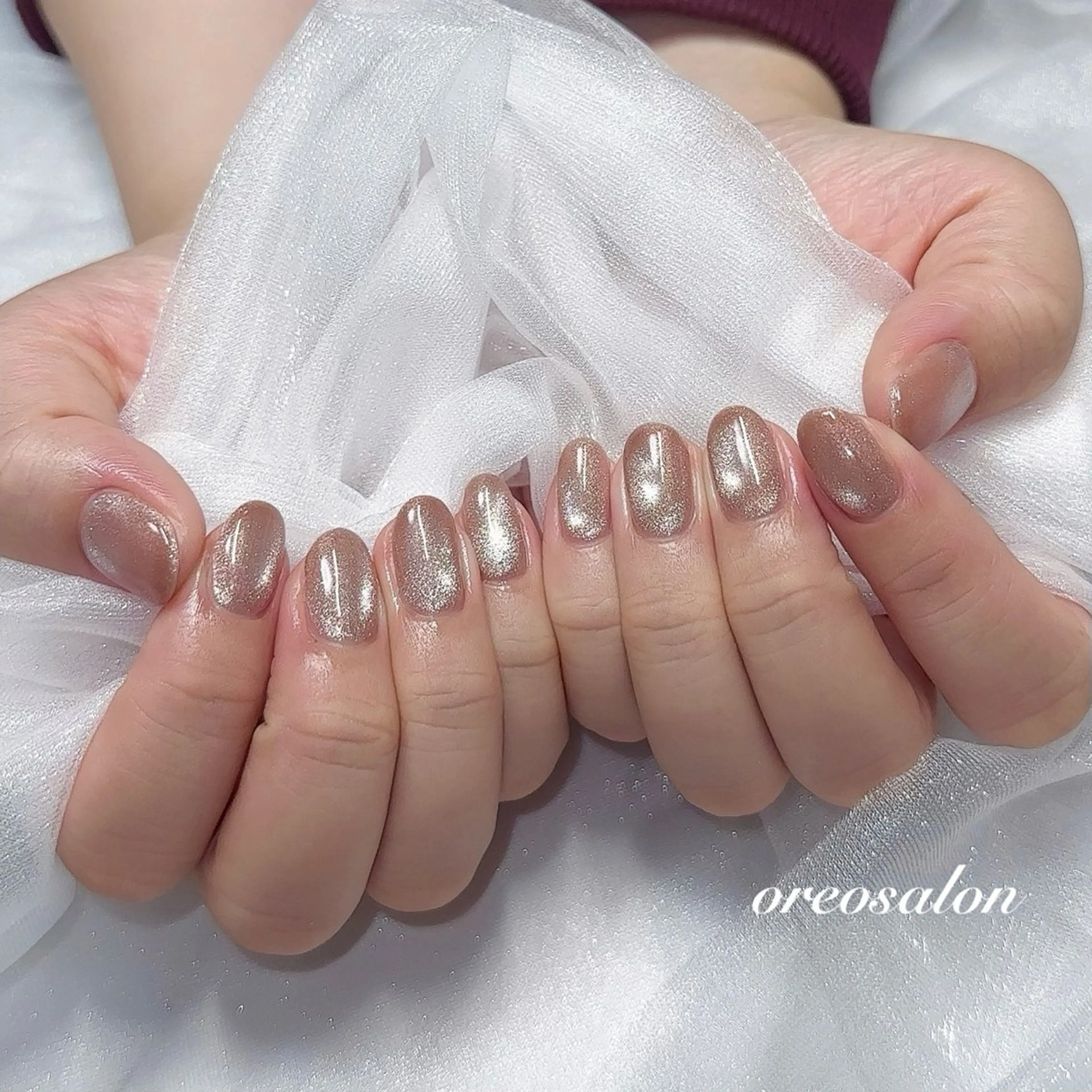 ネイル フラッシュネイル ジェルネイル ガーリー ハート キラキラネイル ハンドネイル oreo salon miyu 池袋のネイルデザイン