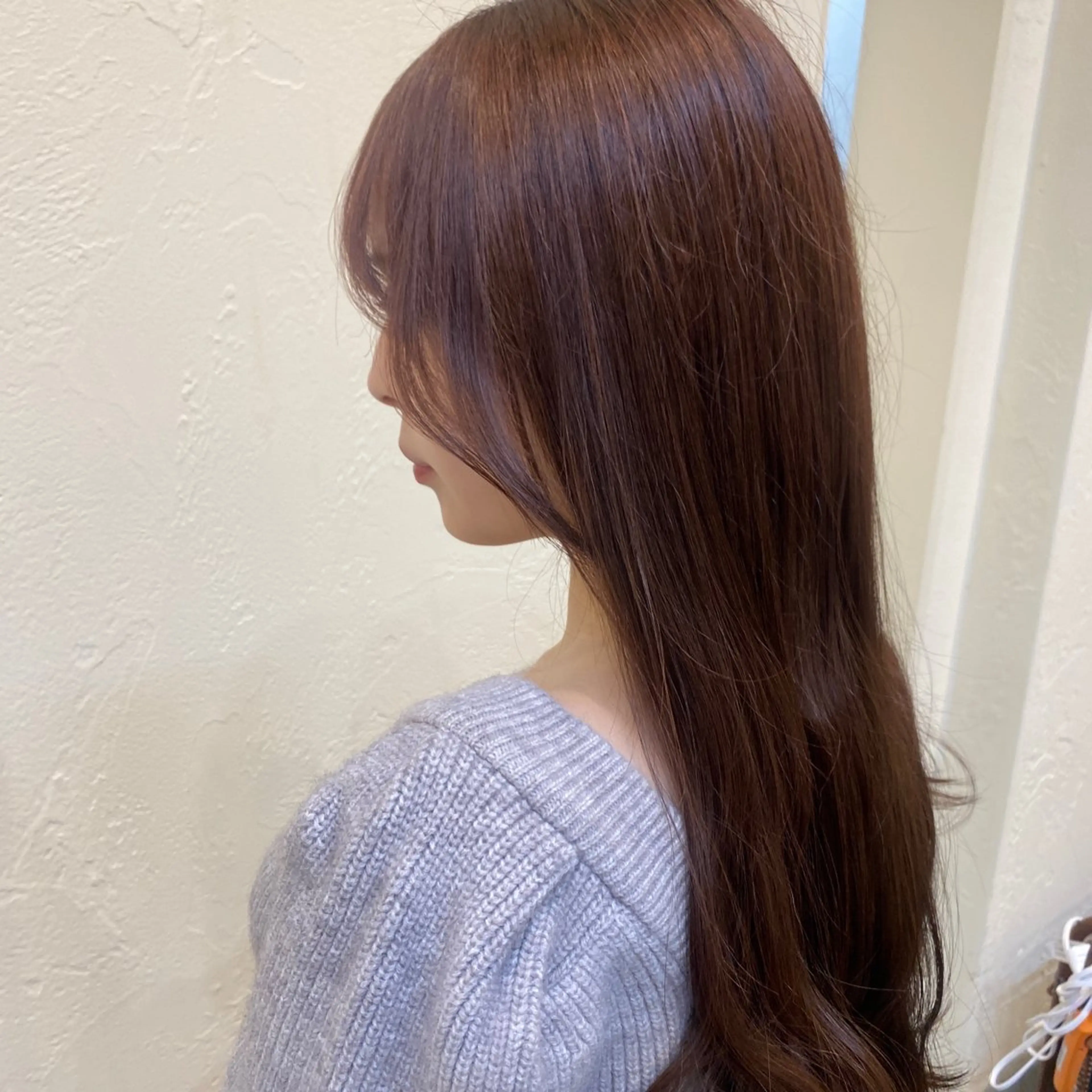 ロング カラー ブラウンカラー ピンクカラー ピンクブラウン ユウリ YURIのヘアスタイル