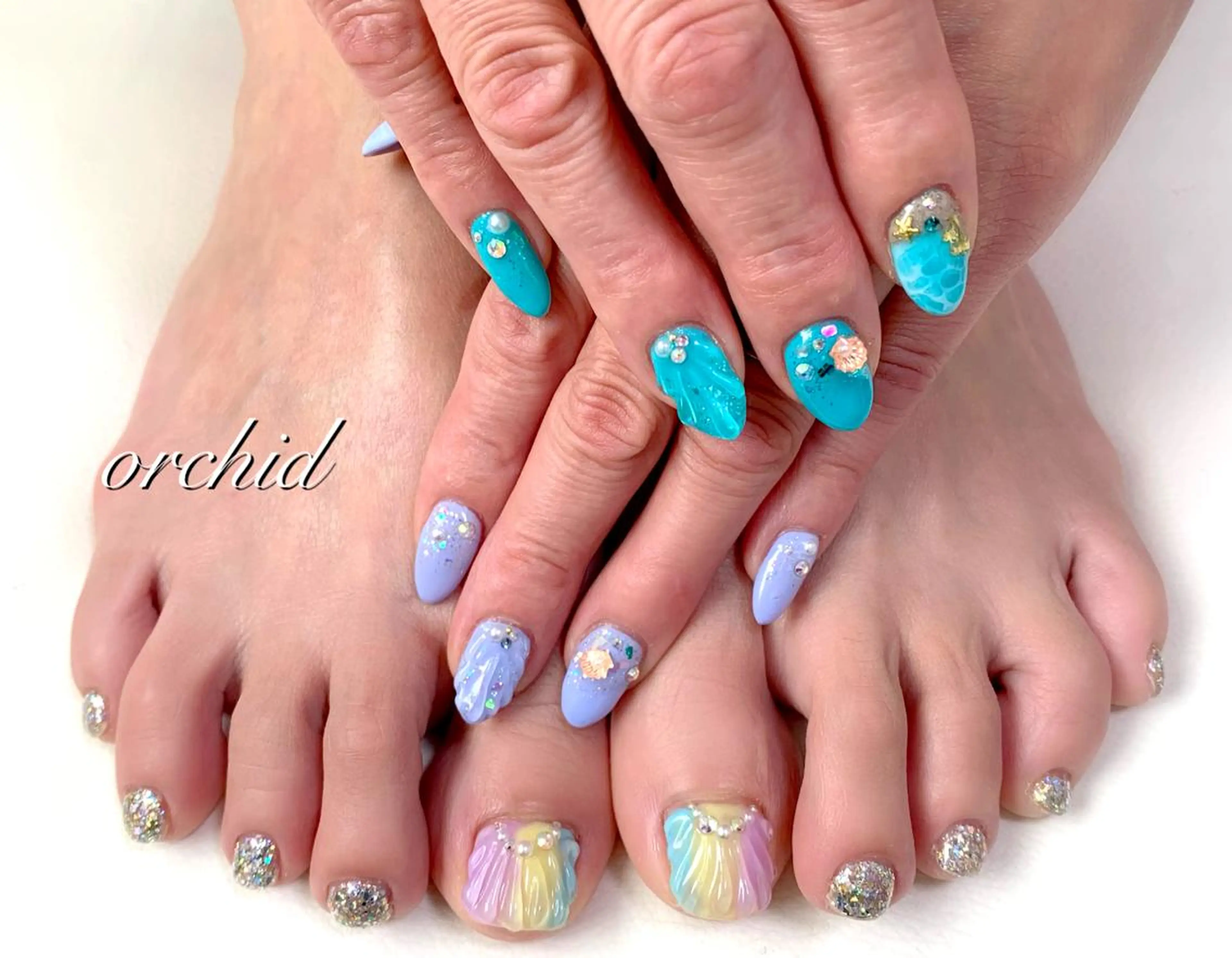 ネイル フットネイル orchid ♡オーキッドのネイルデザイン