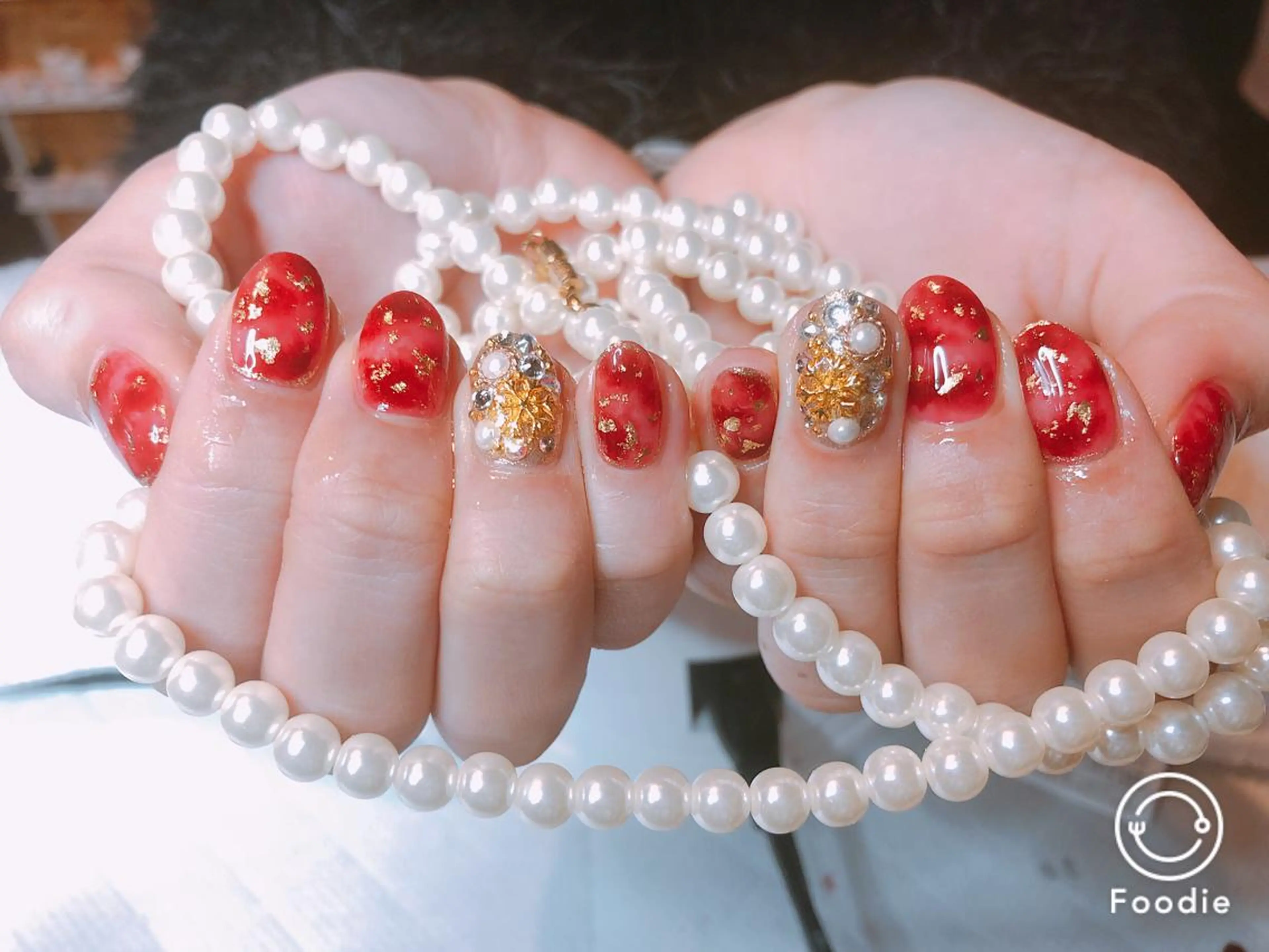 ミディアム ネイル 長さ出し専門 nynaのネイルデザイン