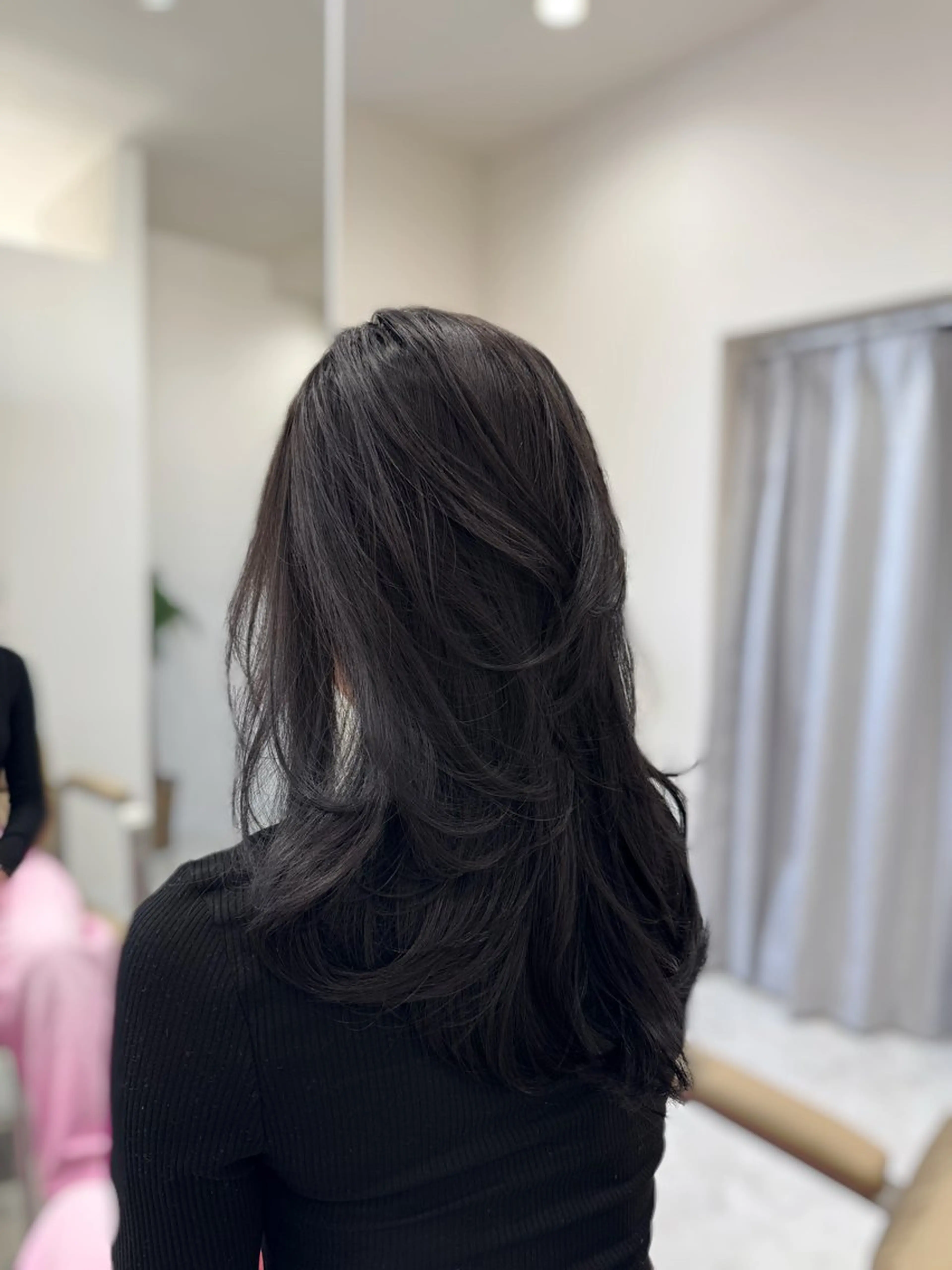 セミロング カット ヘアカラー トリートメント 森 千風優のヘアスタイル