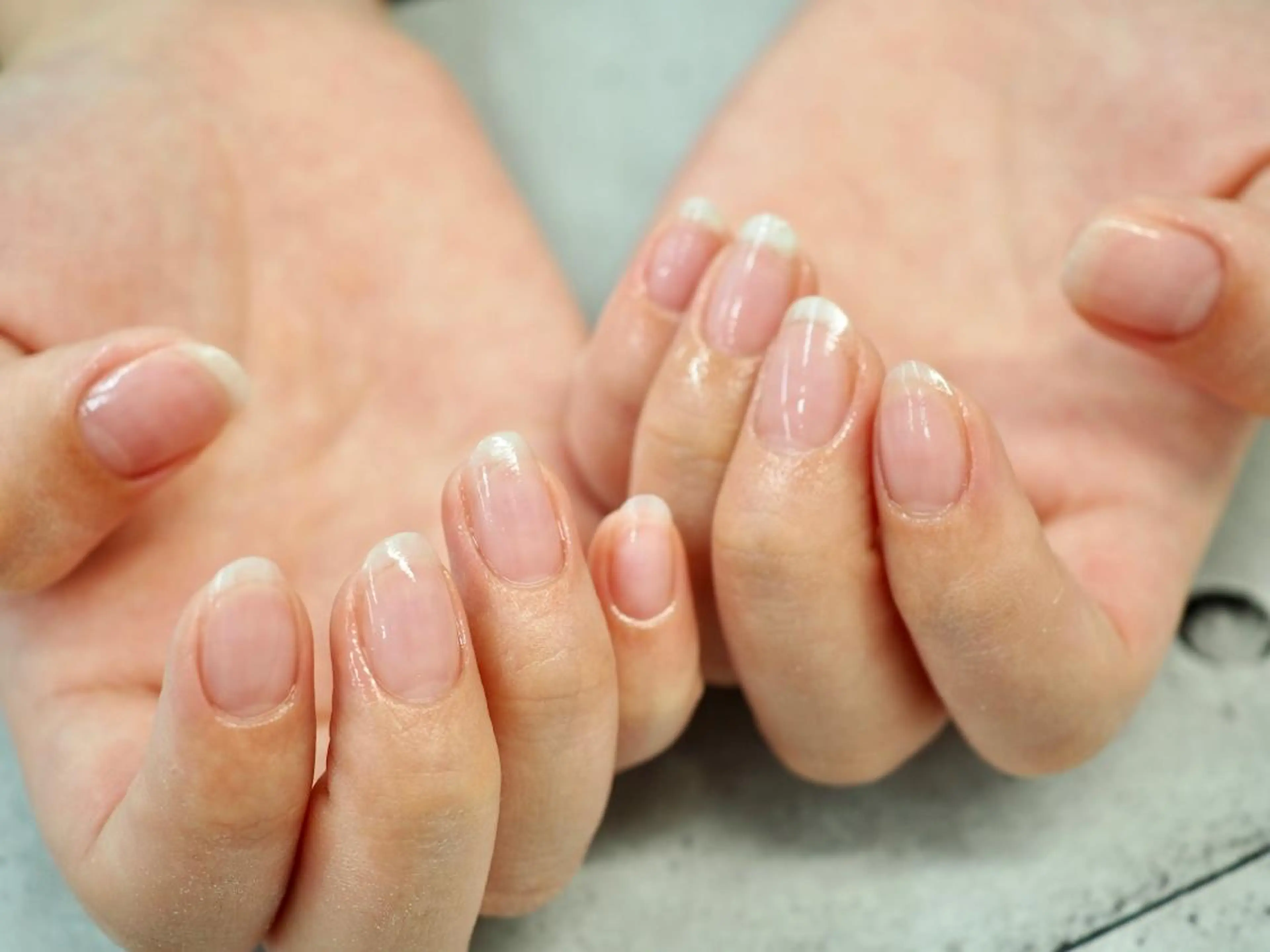 ウォーターケア＋クリアジェル💅深爪矯正、補強におすすめ✨つや無し自爪風も可能◎の写真