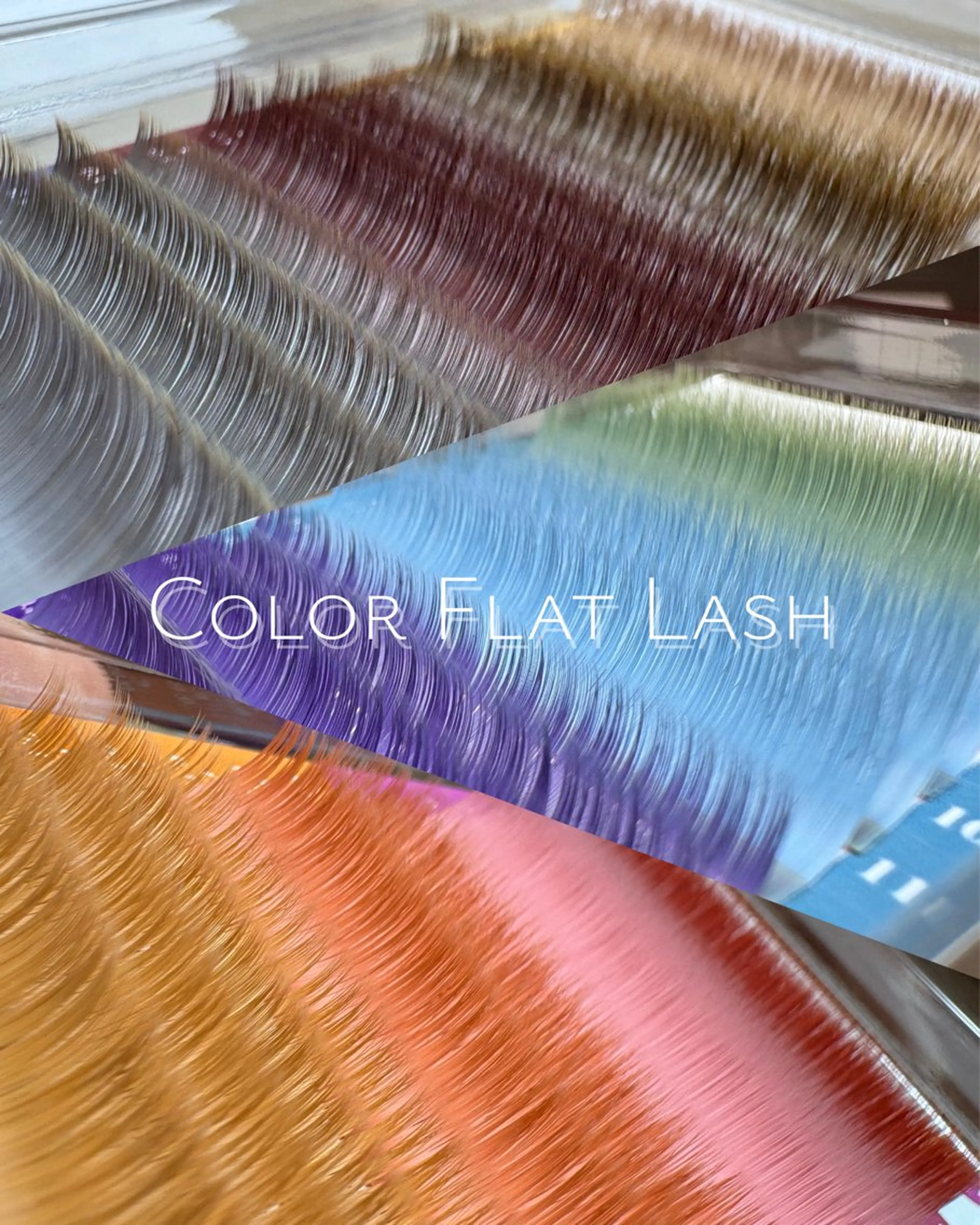 カラーフラットラッシュ​〜​120本🎀オフ込み/束感コーティングお仕上げ🪞撮影モデル🫧2色までお選びいただけます🌟の写真