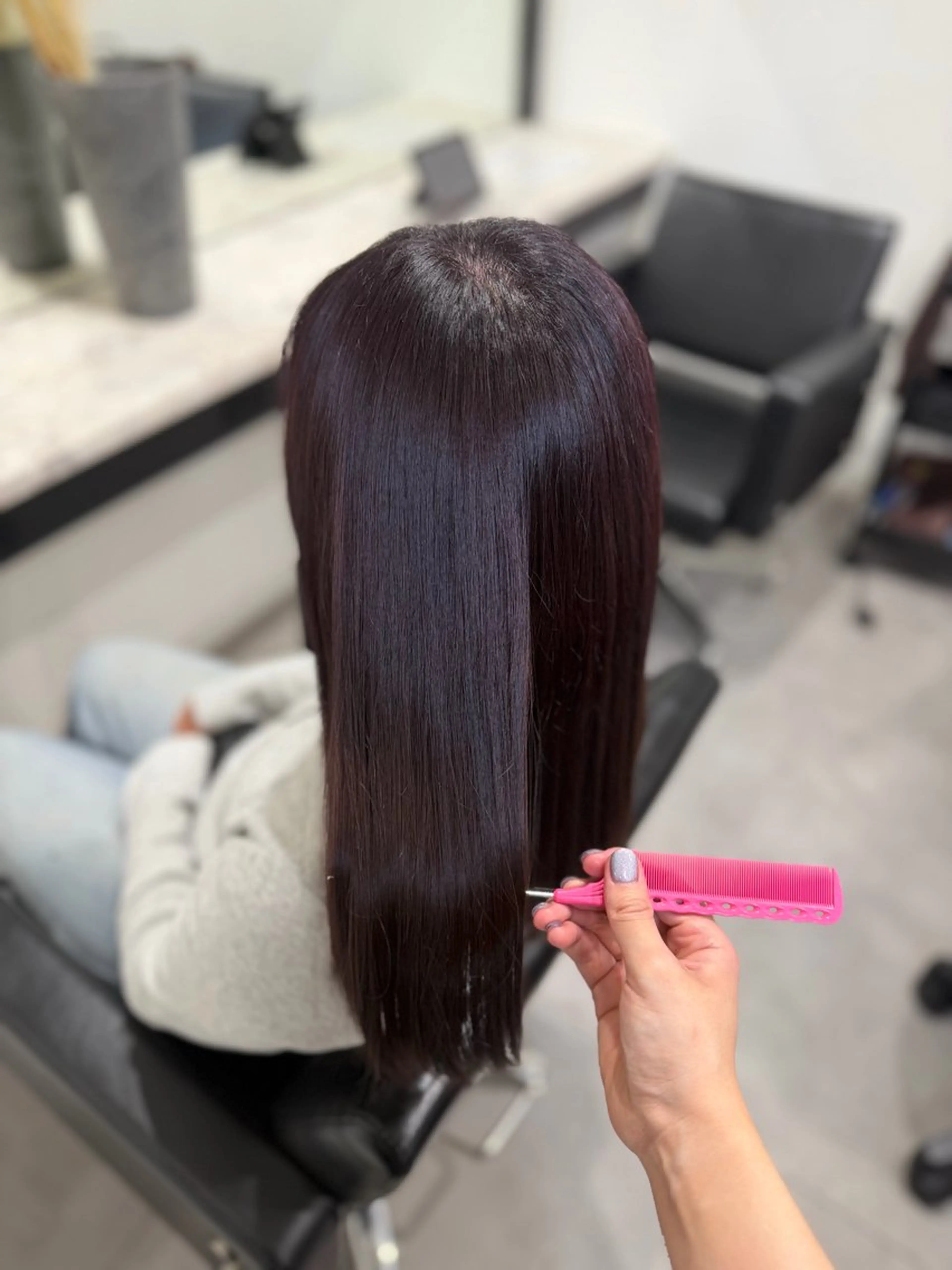 ロング カラー バイオレットカラー ヘアカラー Dia ‎ アキヨシ ミユのヘアスタイル