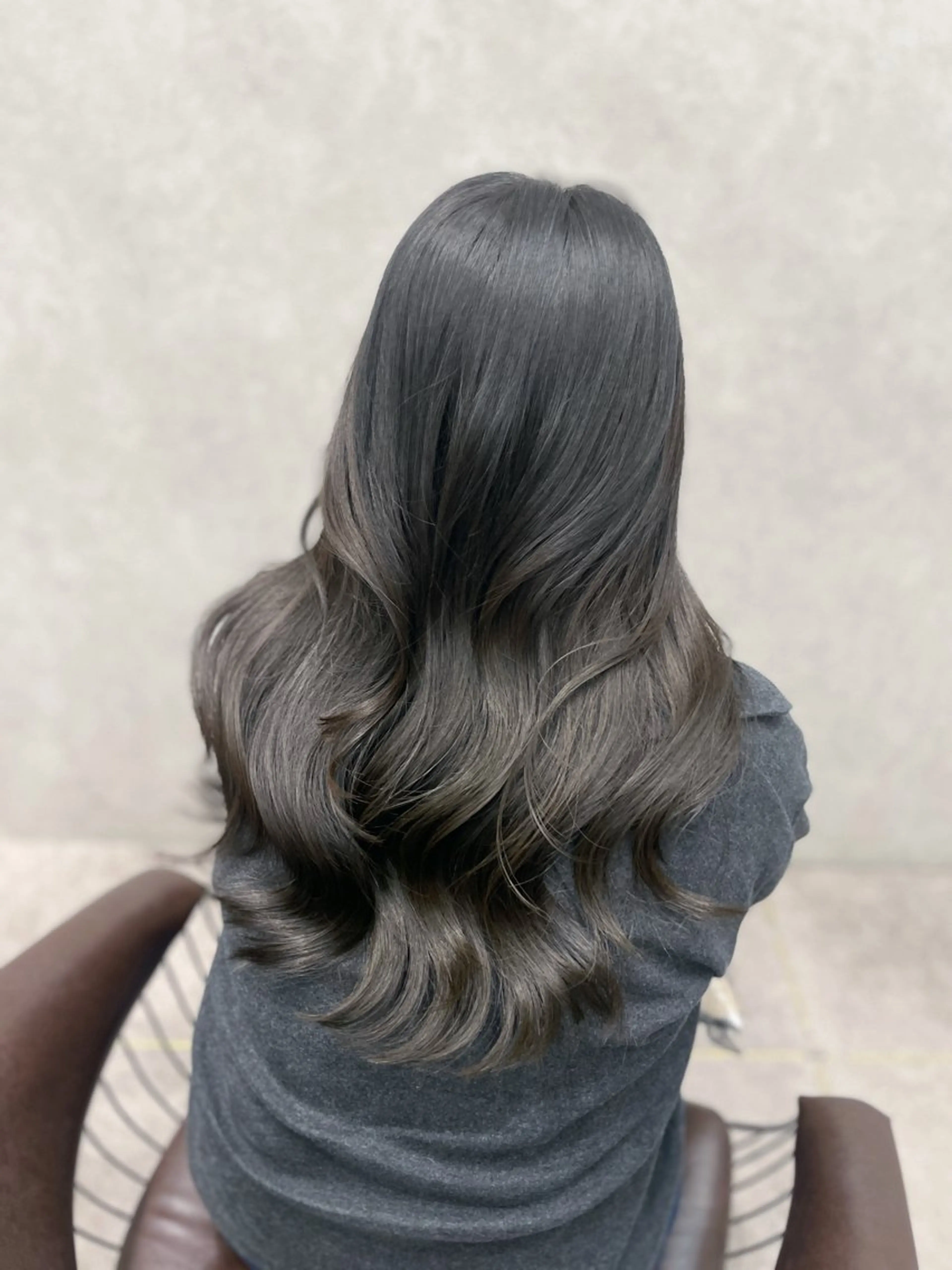 セミロング カット ヘアカラー MOE 福岡韓国ヘア✧︎のヘアスタイル