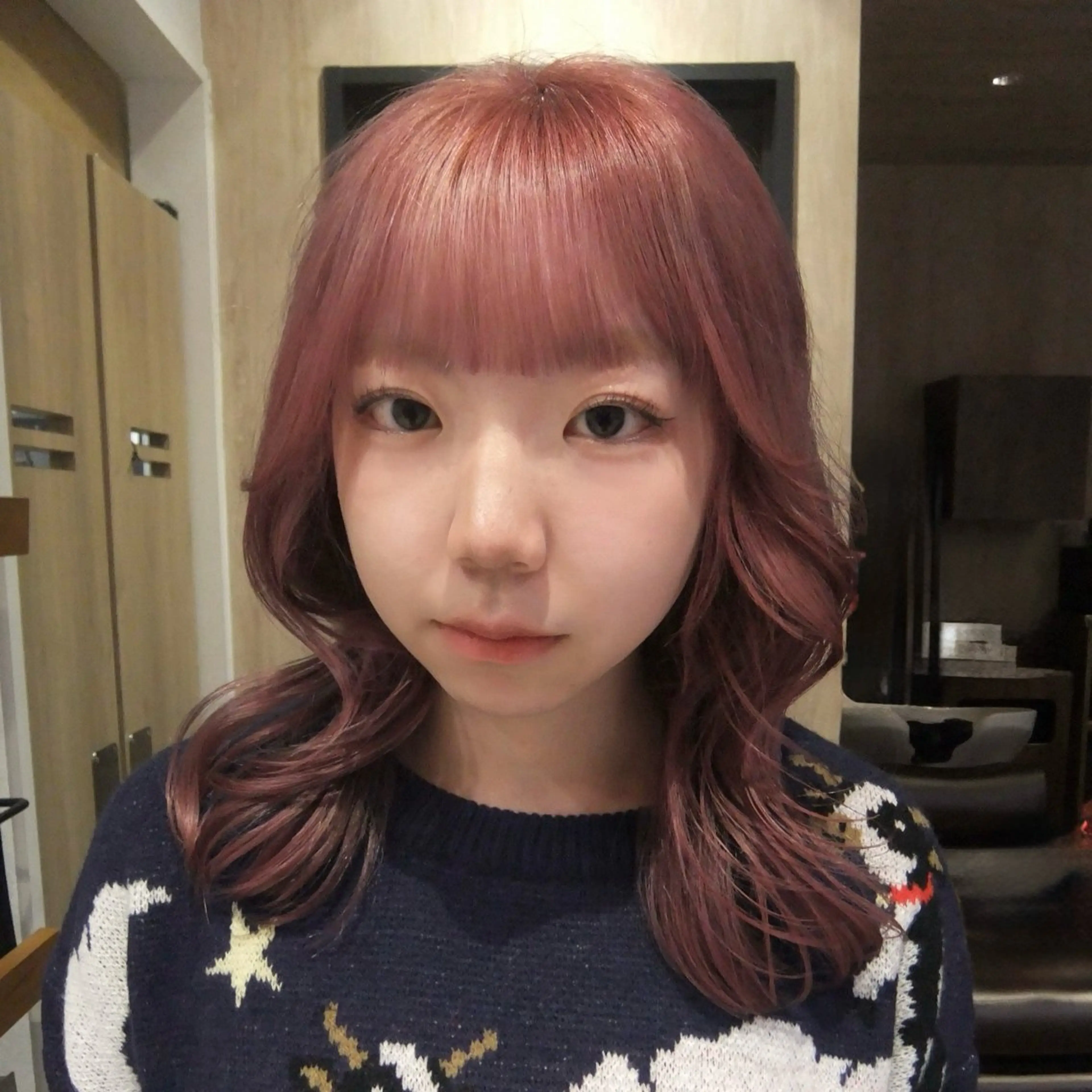 ミディアム カラー カット ヘアカラー レイヤー/似合わせ/ yuan⟡.·のヘアスタイル