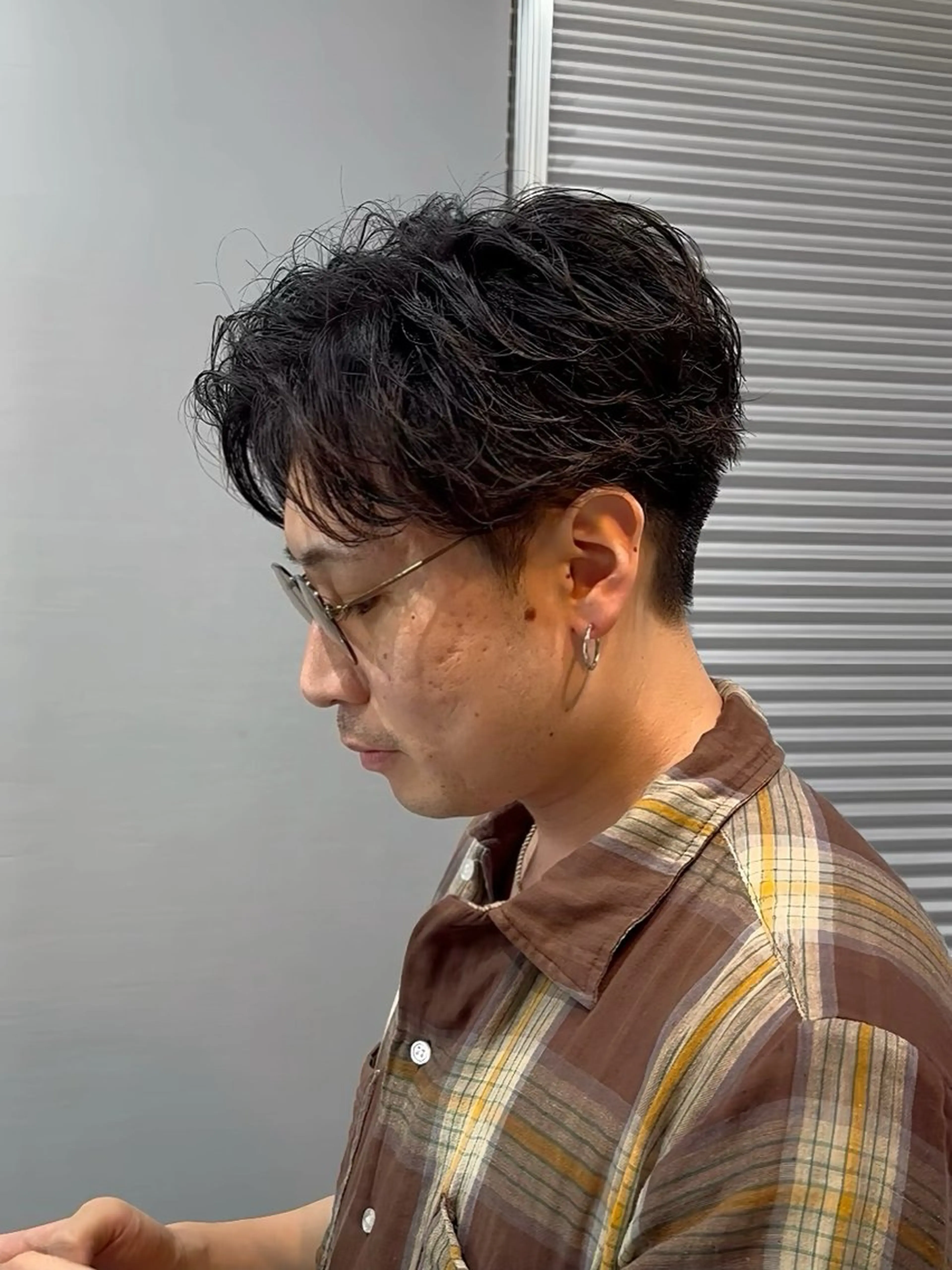 ショート メンズ フェザーパーマ メンズパーマ カット パーマ トリートメント メンズの悩み解決専門 柏パーマ職人/曽我尾のヘアスタイル