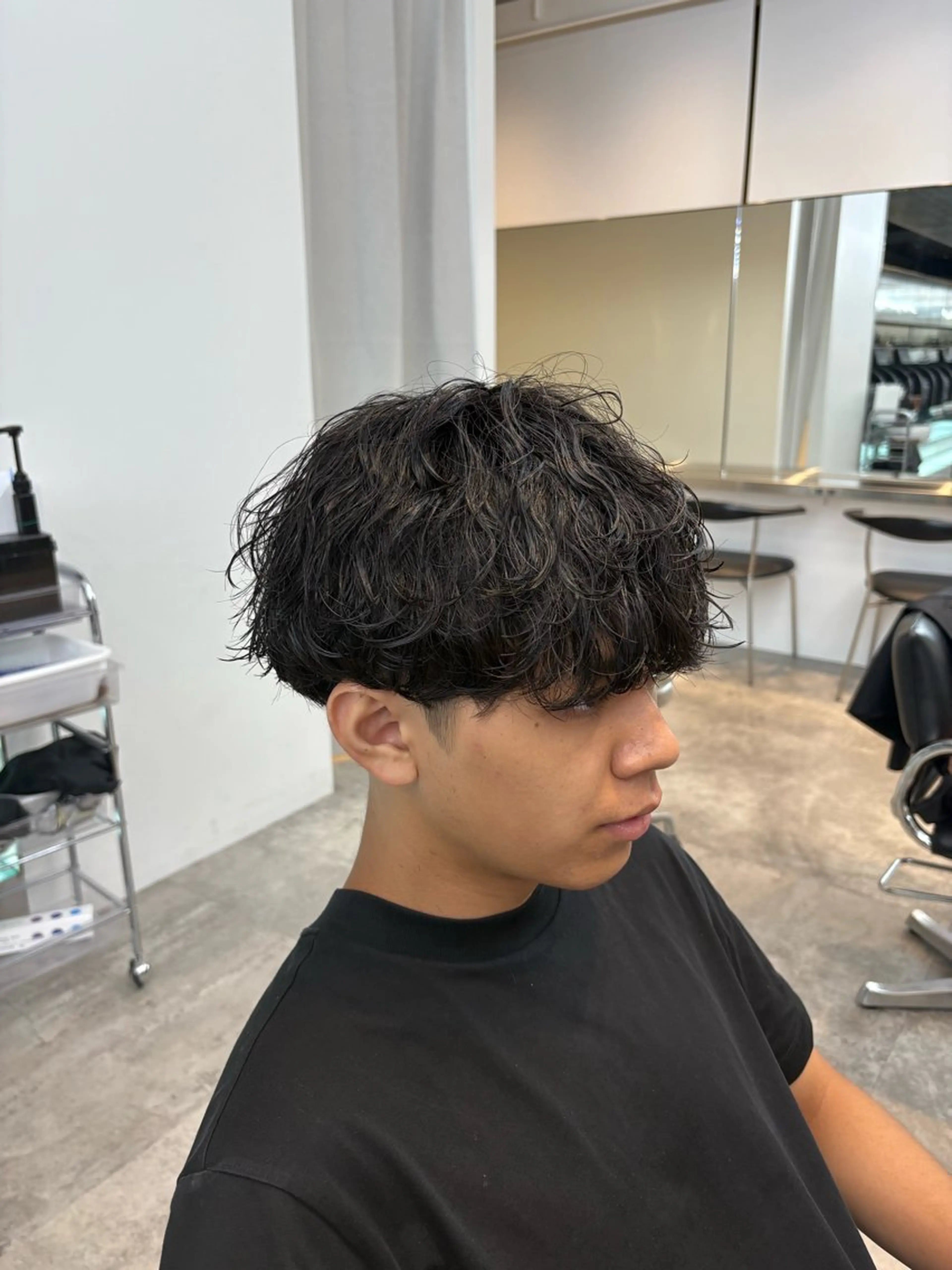 ショート パーマ メンズパーマ特化 園田　楓莉のヘアスタイル