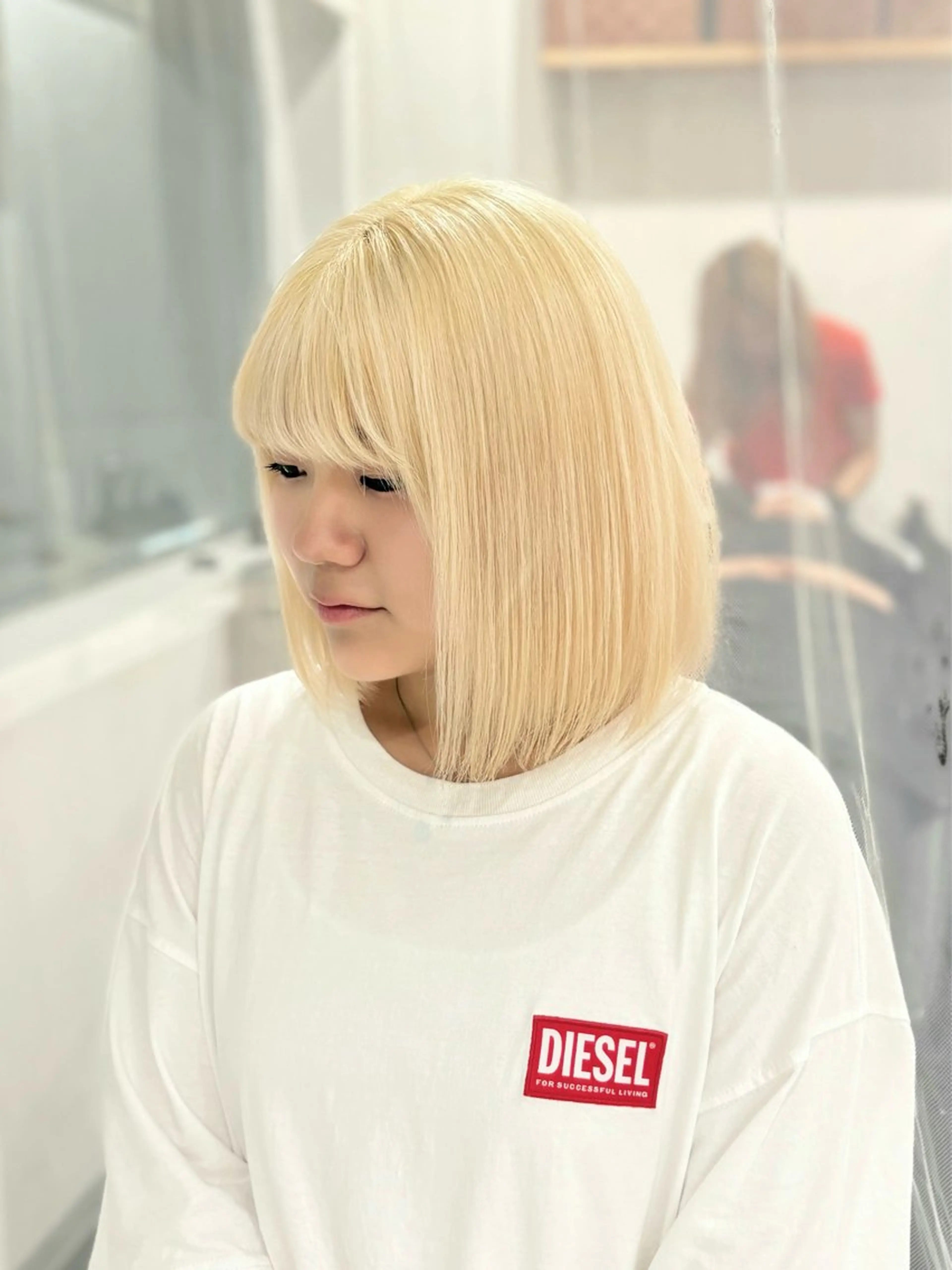 ミディアム カラー ヘアカラー トリートメント GaKu/ハイトーン /ブリーチ/レイヤーのヘアスタイル