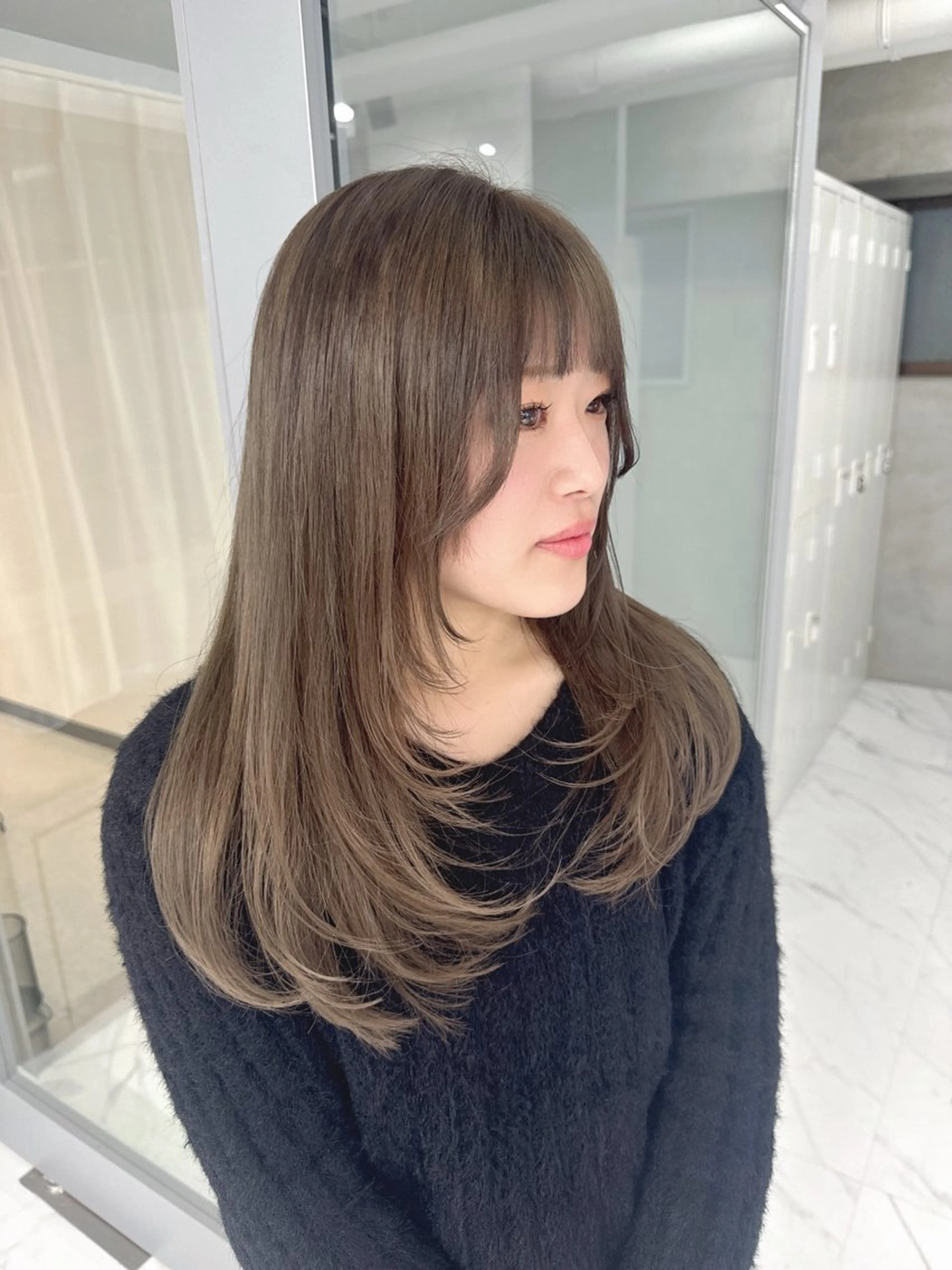 セミロング カット ヘアカラー トリートメント Mana/似合わせ レイヤー/ウルフのヘアスタイル