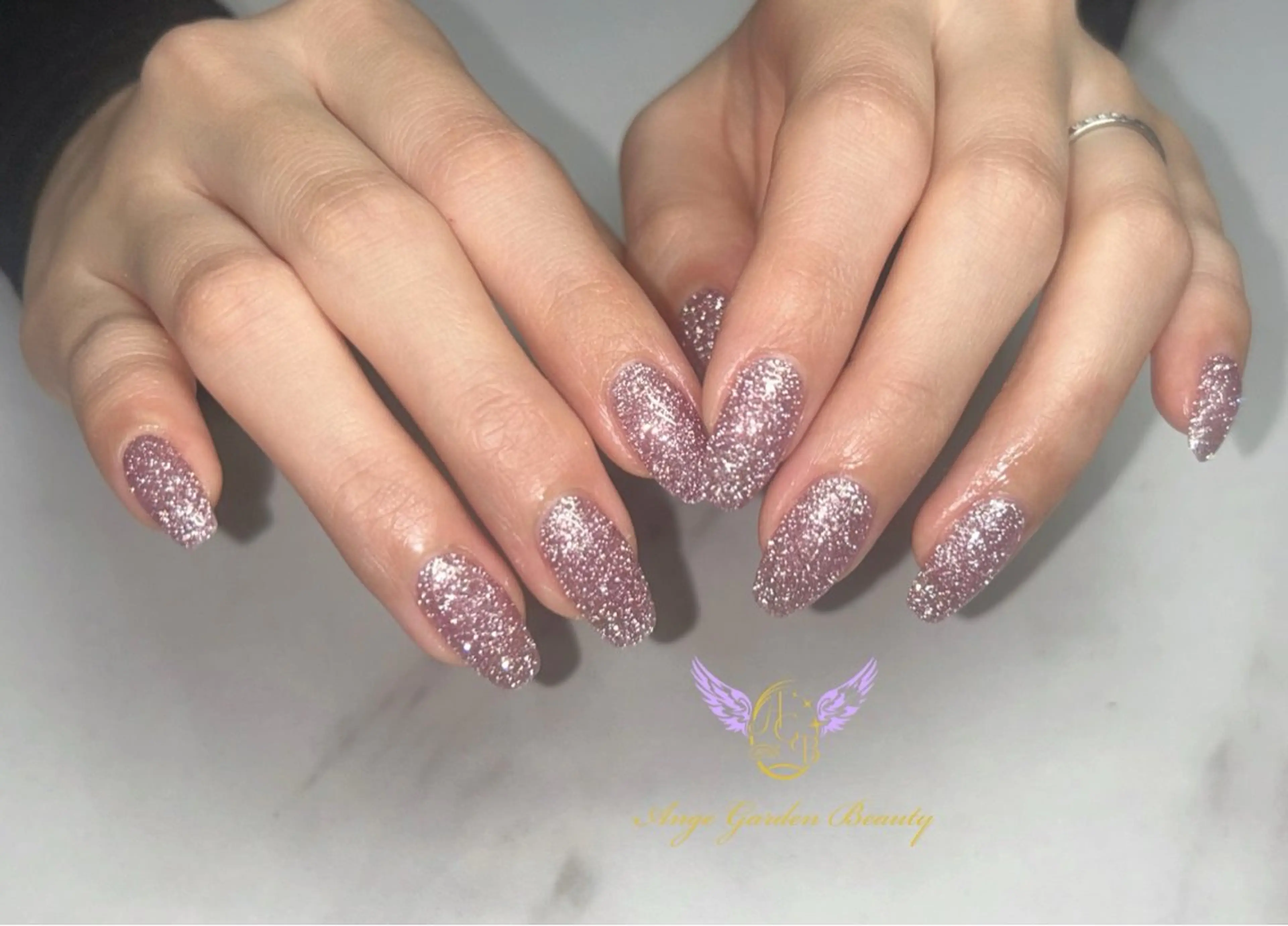 ネイル 桜ネイル フラッシュネイル ワンカラーネイル ハンドネイル AngeGarden Beautymihoのネイルデザイン