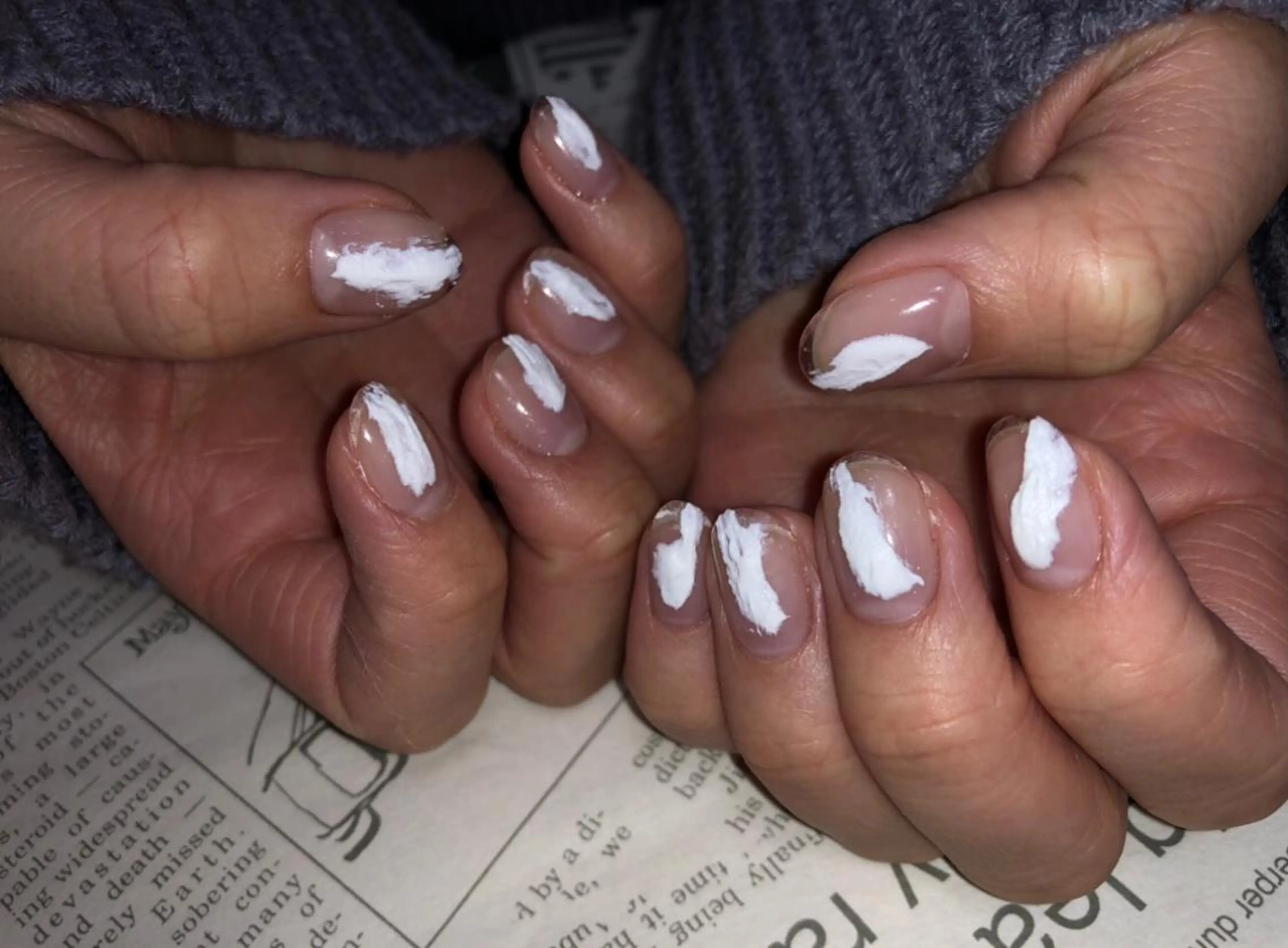 ネイル クリアネイル フレンチネイル パラあり！フィルイン 美フォルムのネイルデザイン