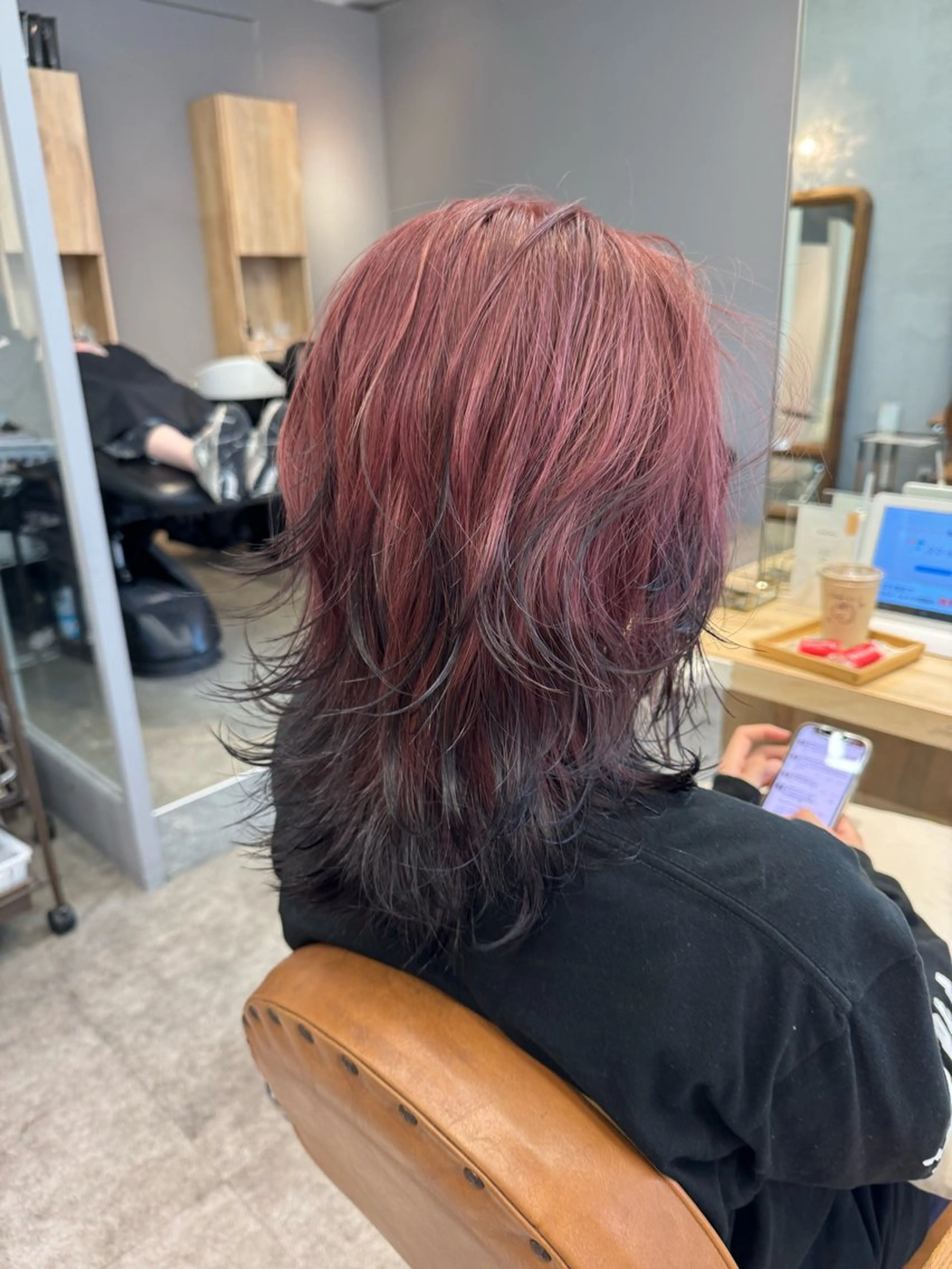 ミディアム カラー デザインカラー カット ヘアカラー オスズ 🎀´-のヘアスタイル