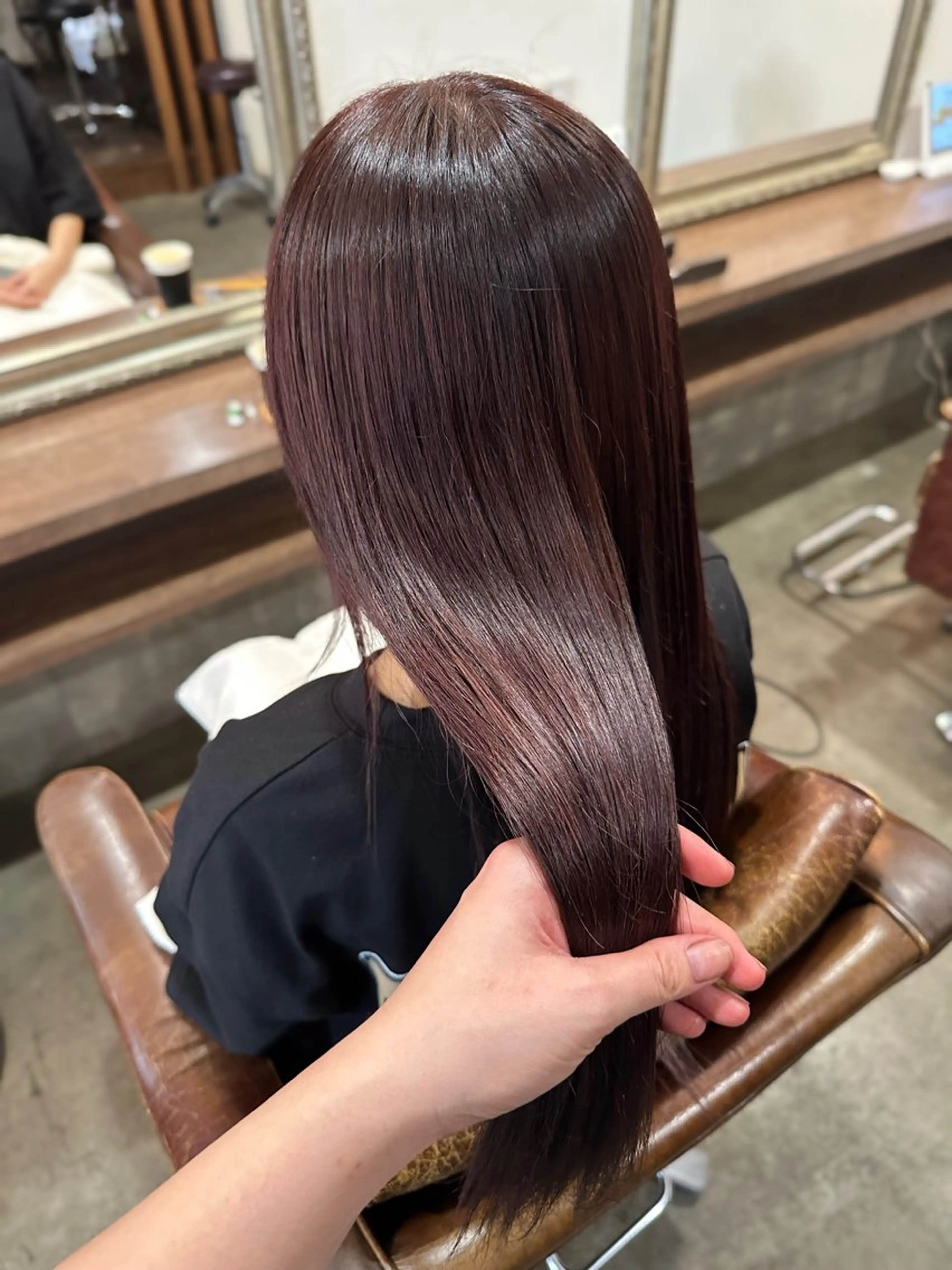 ロング カラー ブリーチ ラベンダーカラー ✨艶カラー/韓国ヘア ✨momoriのヘアスタイル